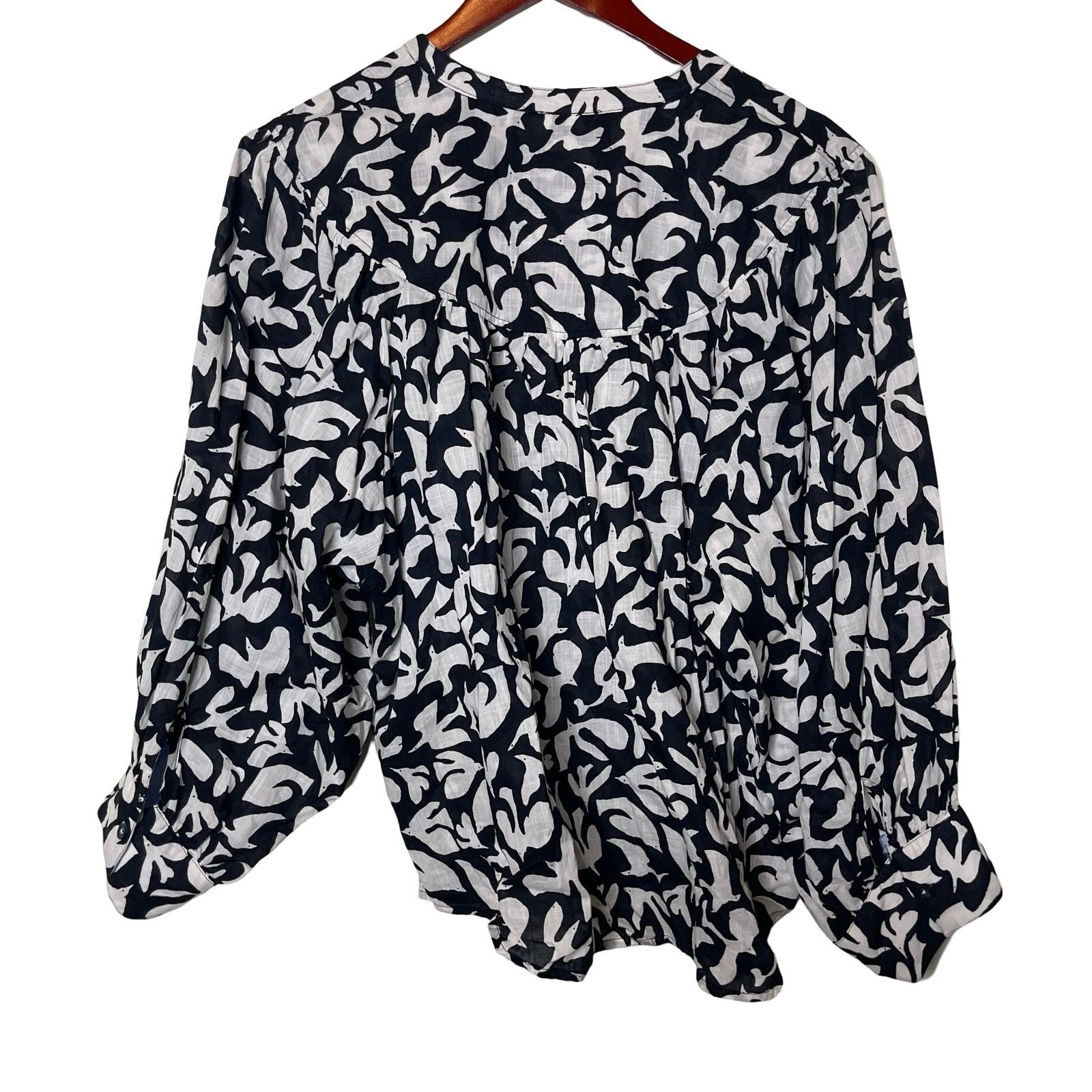 Anthropologie Anthropologie Danielle Kroll Womens Whismy Bird Button Up Size XL / US 12-14 / IT 48-50 - 4 Thumbnail