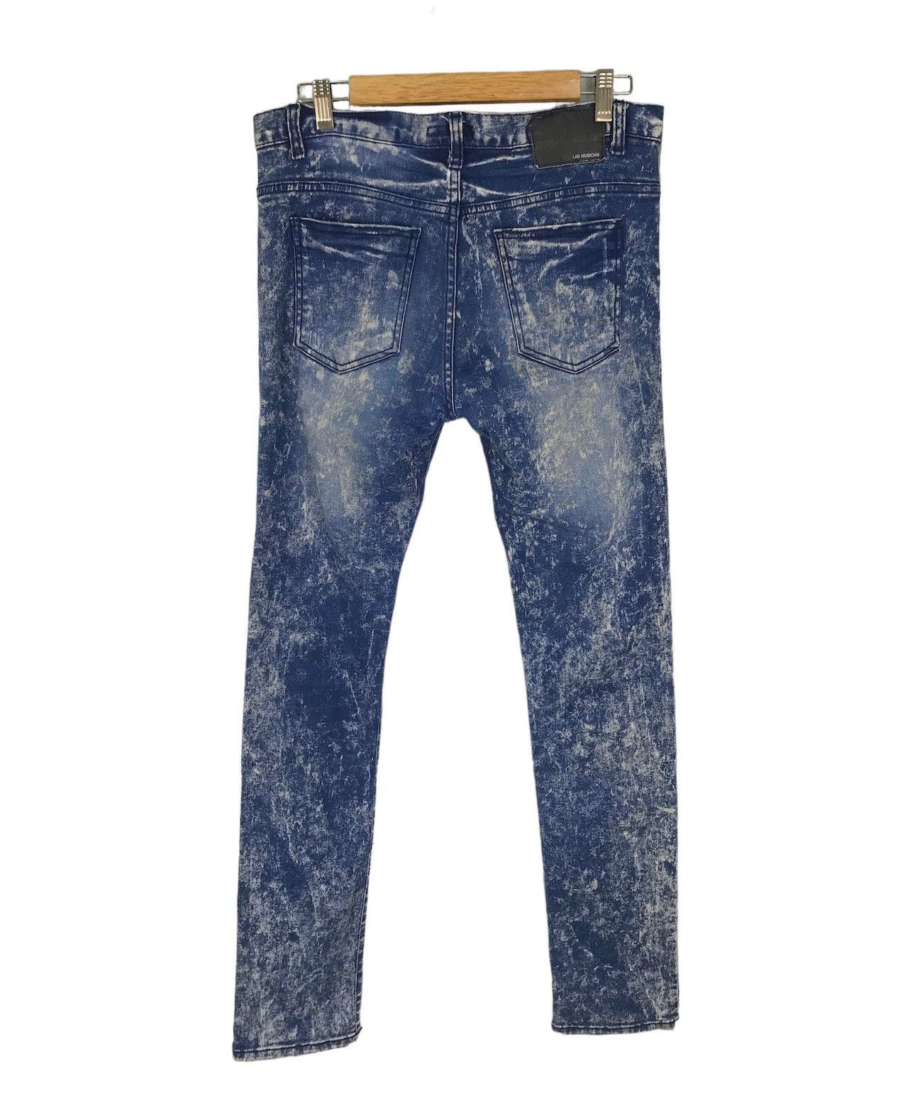 Lad Musician LAD MUSICIAN Acid/Bleach Ripped Skinny Denim Jeans Size US 32 / EU 48 - 1 Thumbnail