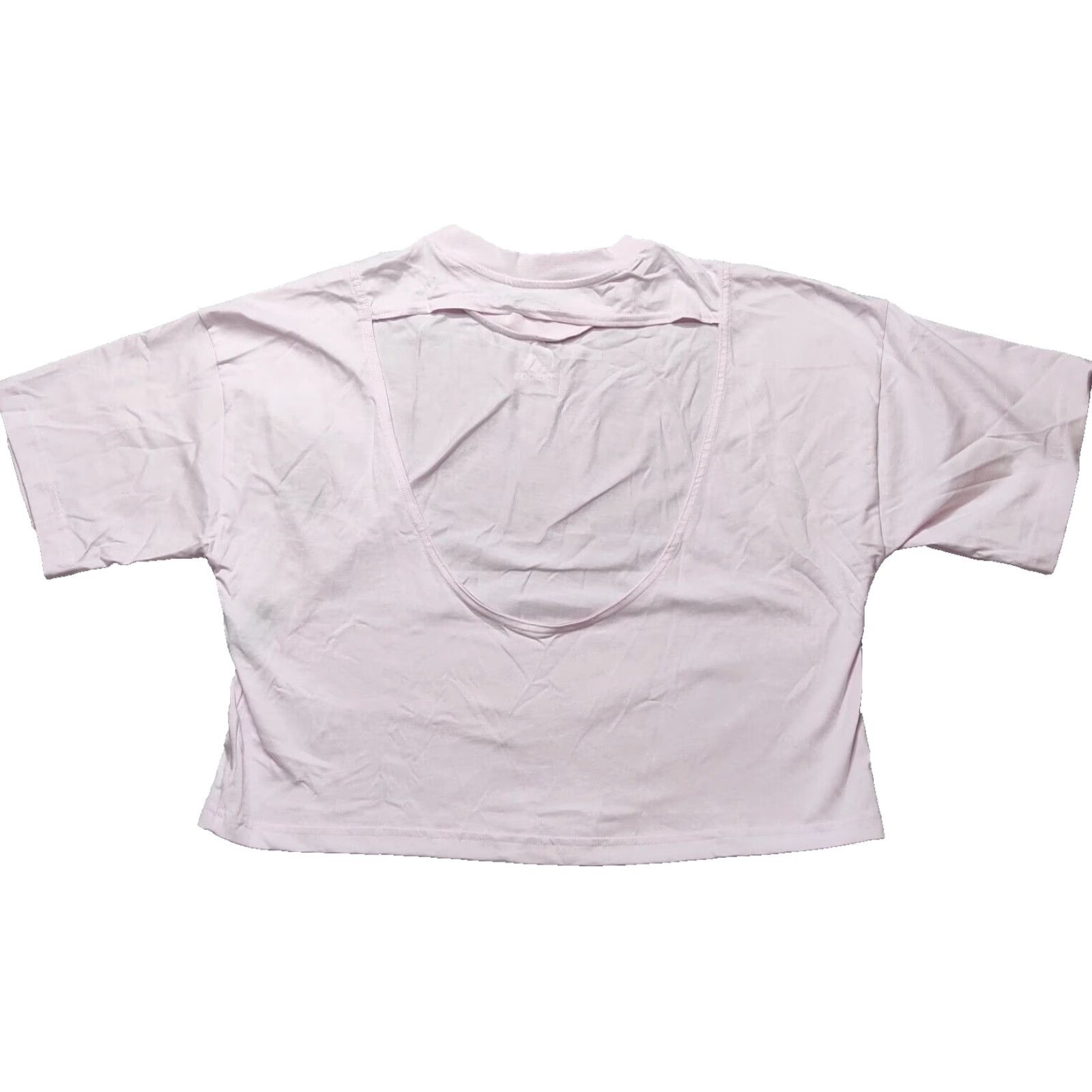 Adidas ADIDAS Women M Almost Pink Backless Loose Fit Hyperglam Boxy T-Shirt NEW Size M / US 6-8 / IT 42-44 - 2 Thumbnail