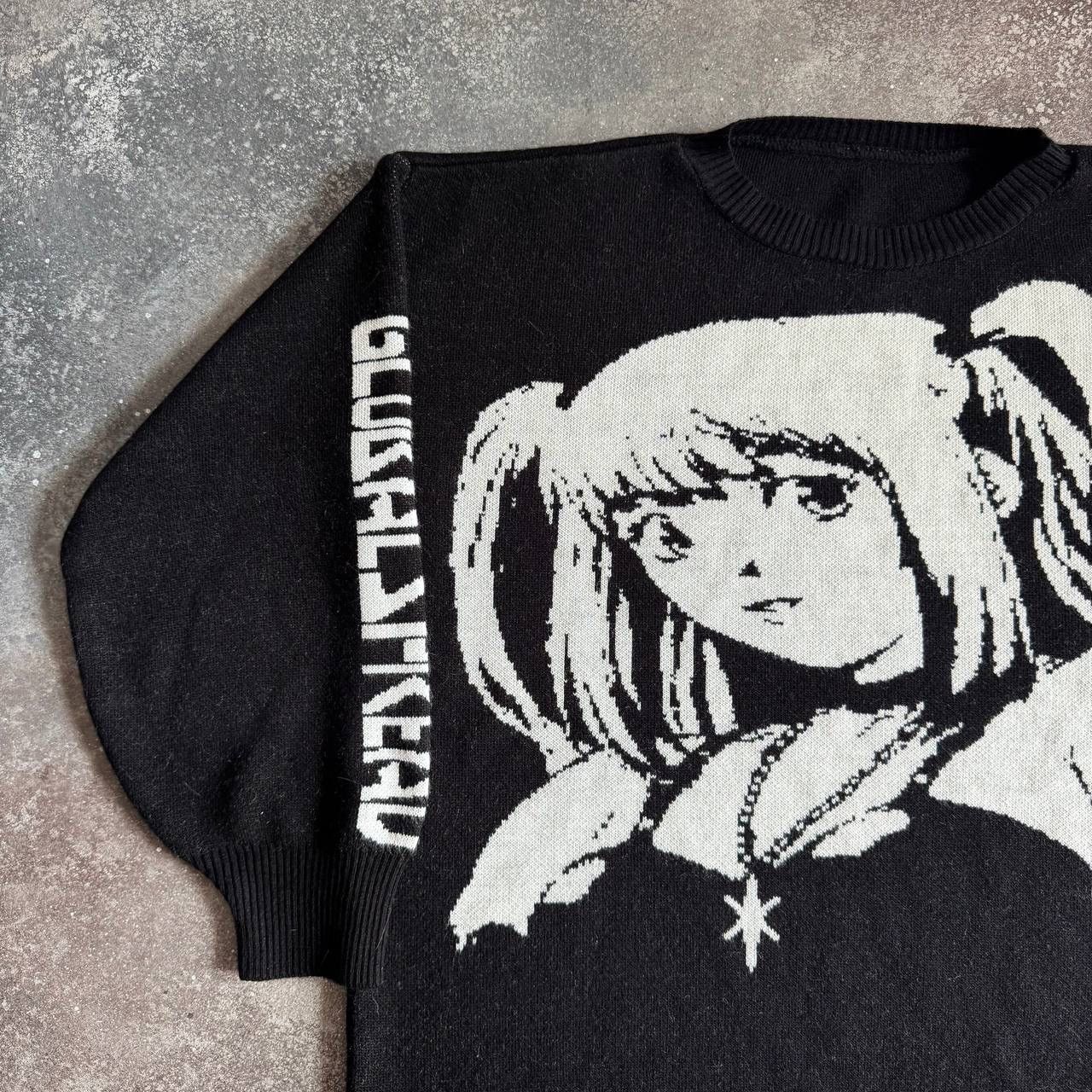 Other Anime Girl Gothic Y2K Knit Oversize Sweater Size S / US 4 / IT 40 - 3 Thumbnail