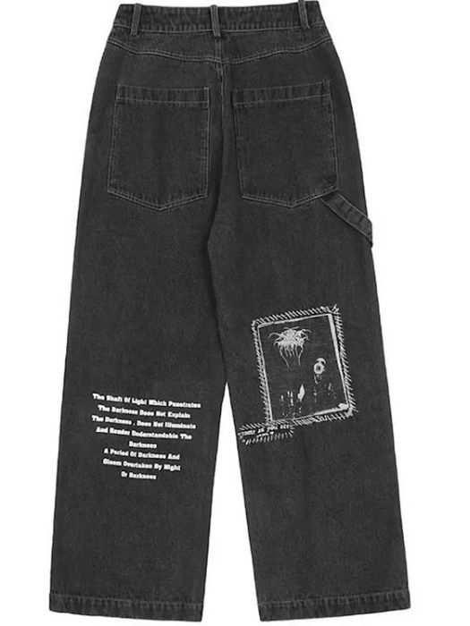 image of Vintage Japanese Style Black Baggy Pants, Men's (Size 32)