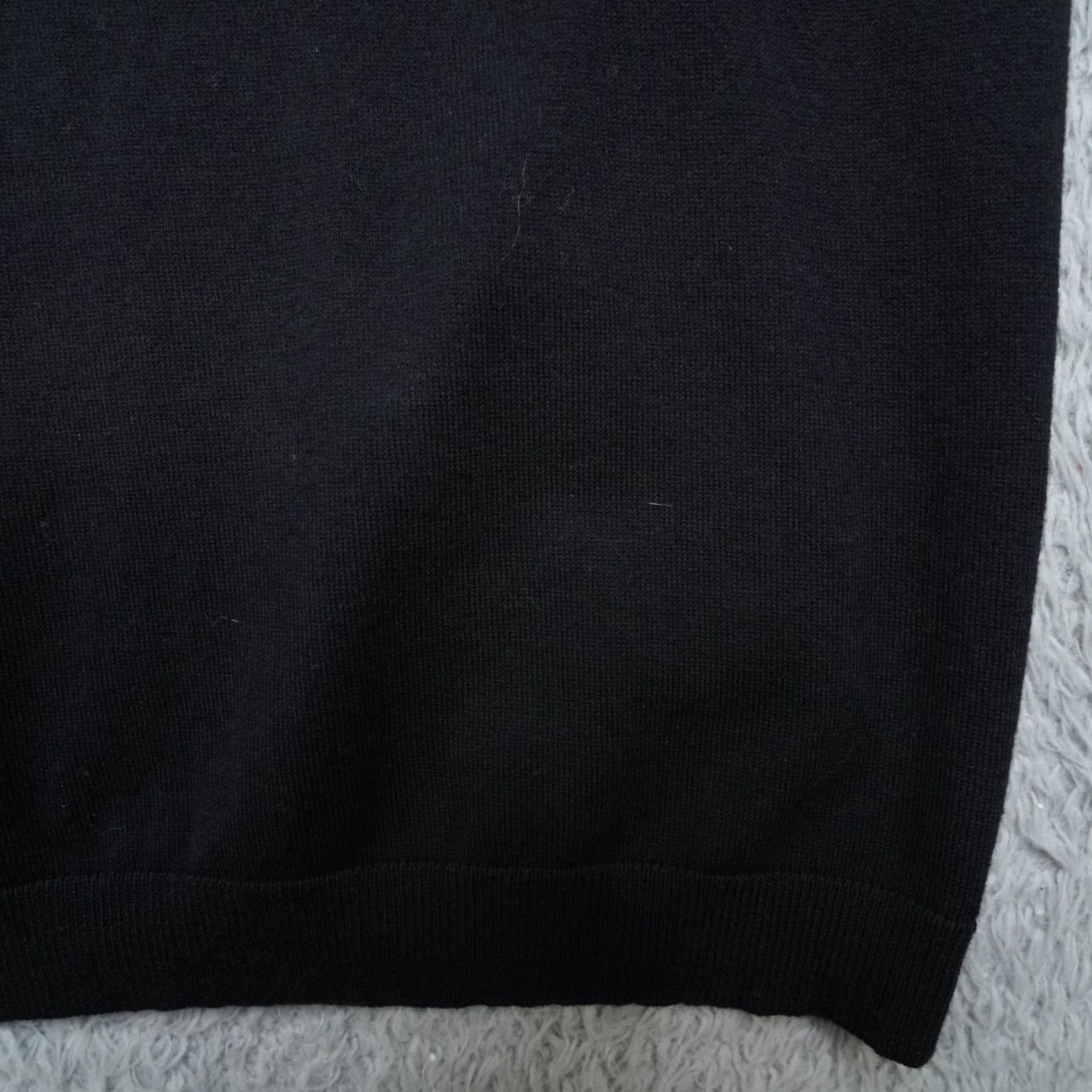 Talbots Talbots Knit Sweater Vest Womens L/XL Black Sleeveless Mock Neck Cable Knit Striped? No, Solid. Not sure. Size L / US 10 / IT 46 - 4 Thumbnail