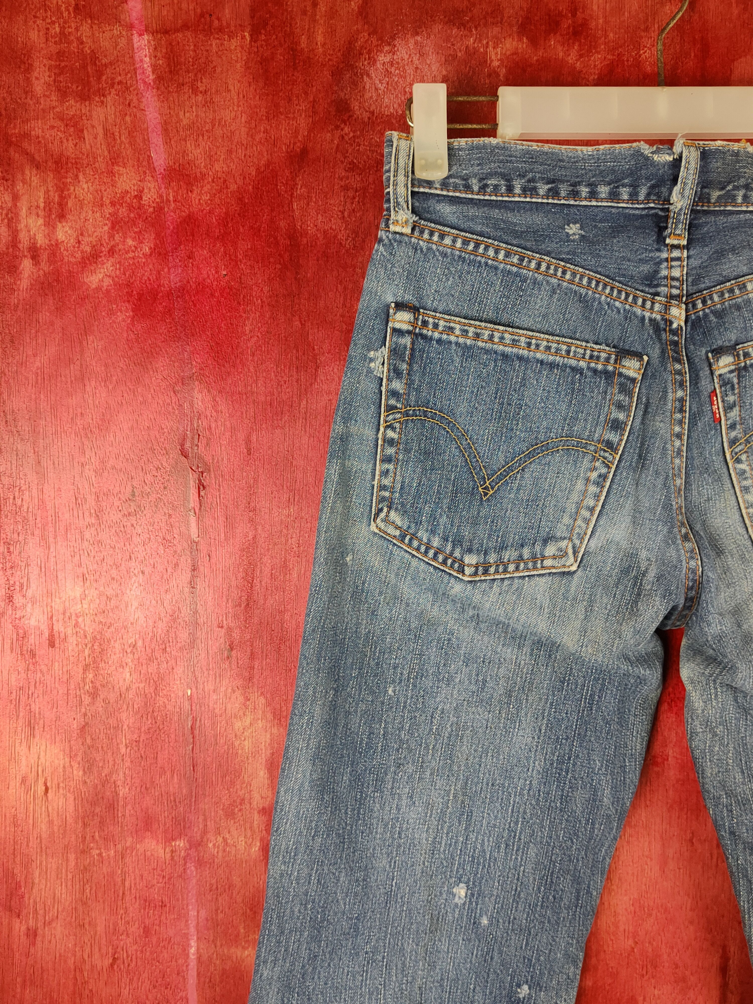 Levi's 502 Levi's vintage faded Blue distressed ripped Denim #S1412 Size US 28 / EU 44 - 9 Thumbnail