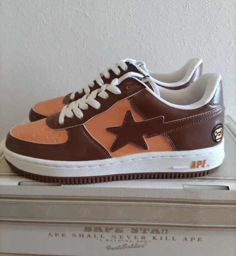 image of Og 2006 A Bathing Ape Baby Milo Bapesta Shoes in Brown, Men's (Size 8.5)