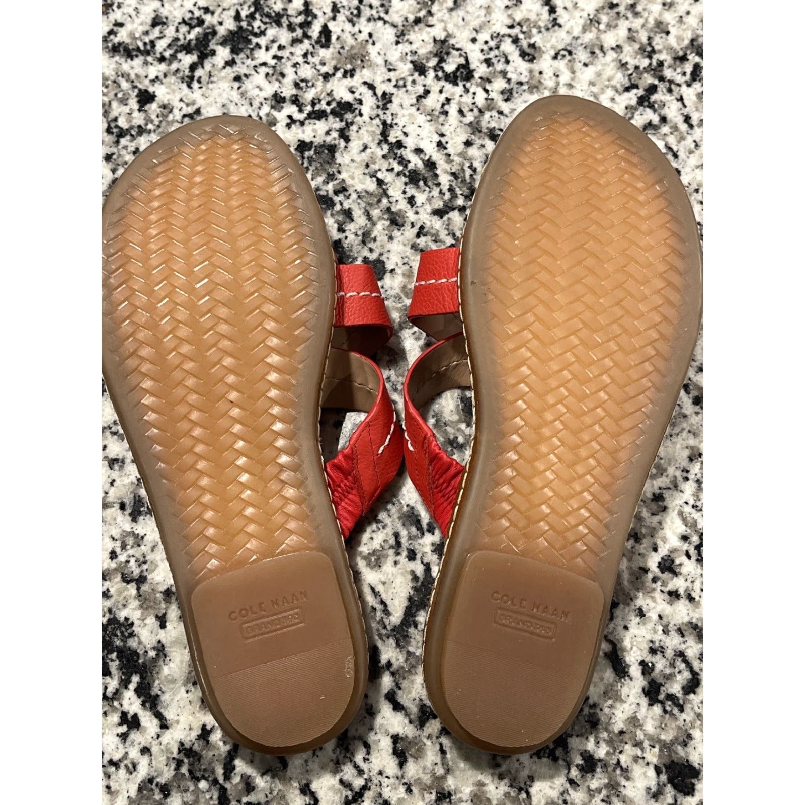 Cole Haan Cole Haan Sandal Women Cloud All Day Leather Slide 6.5 True Red W23473 Size US 6.5 / IT 36.5 - 5 Thumbnail