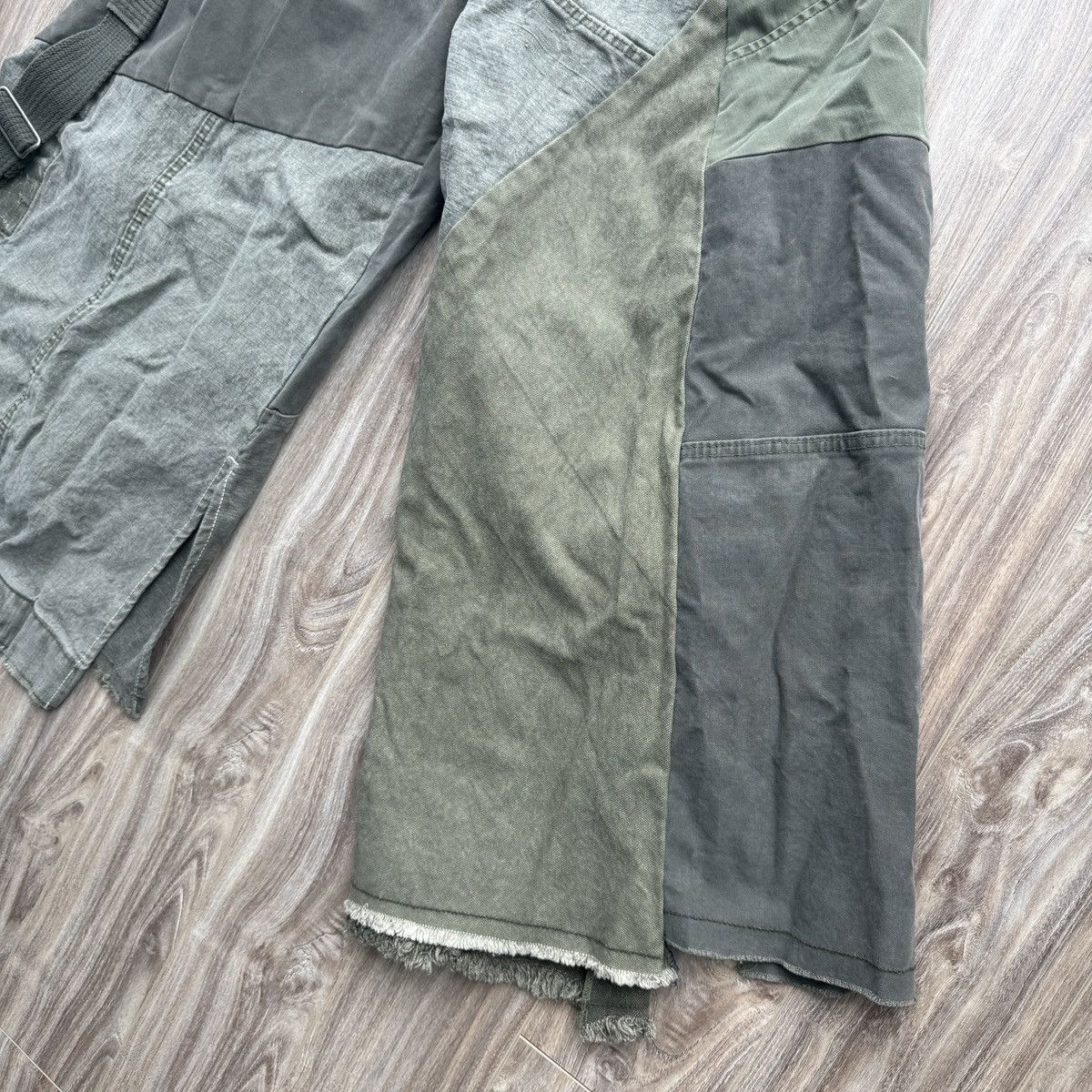 Kapital Kapital Cargo Patchwork Green Flare Pants Size US 30 / EU 46 - 5 Thumbnail