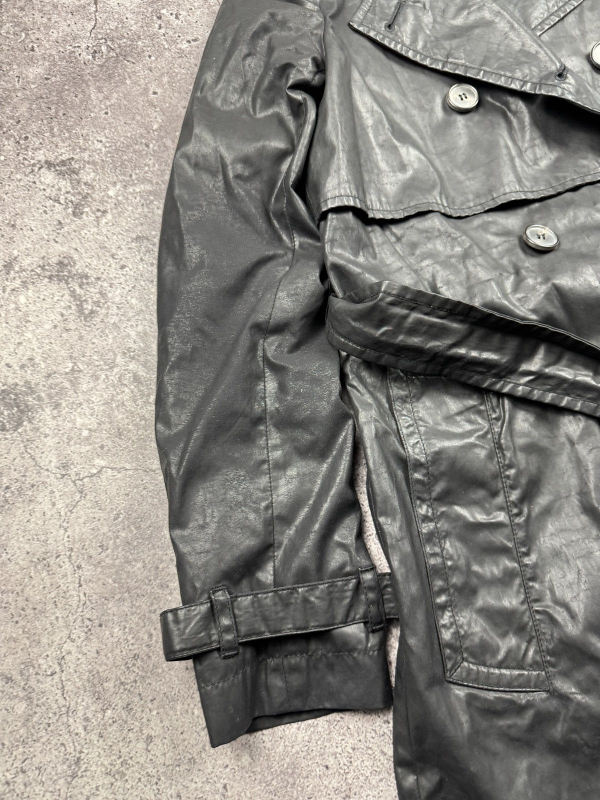 Allsaints Vintage Allsaints Y2K Black Trench coat Size XS / US 0-2 / IT 36-38 - 7 Thumbnail