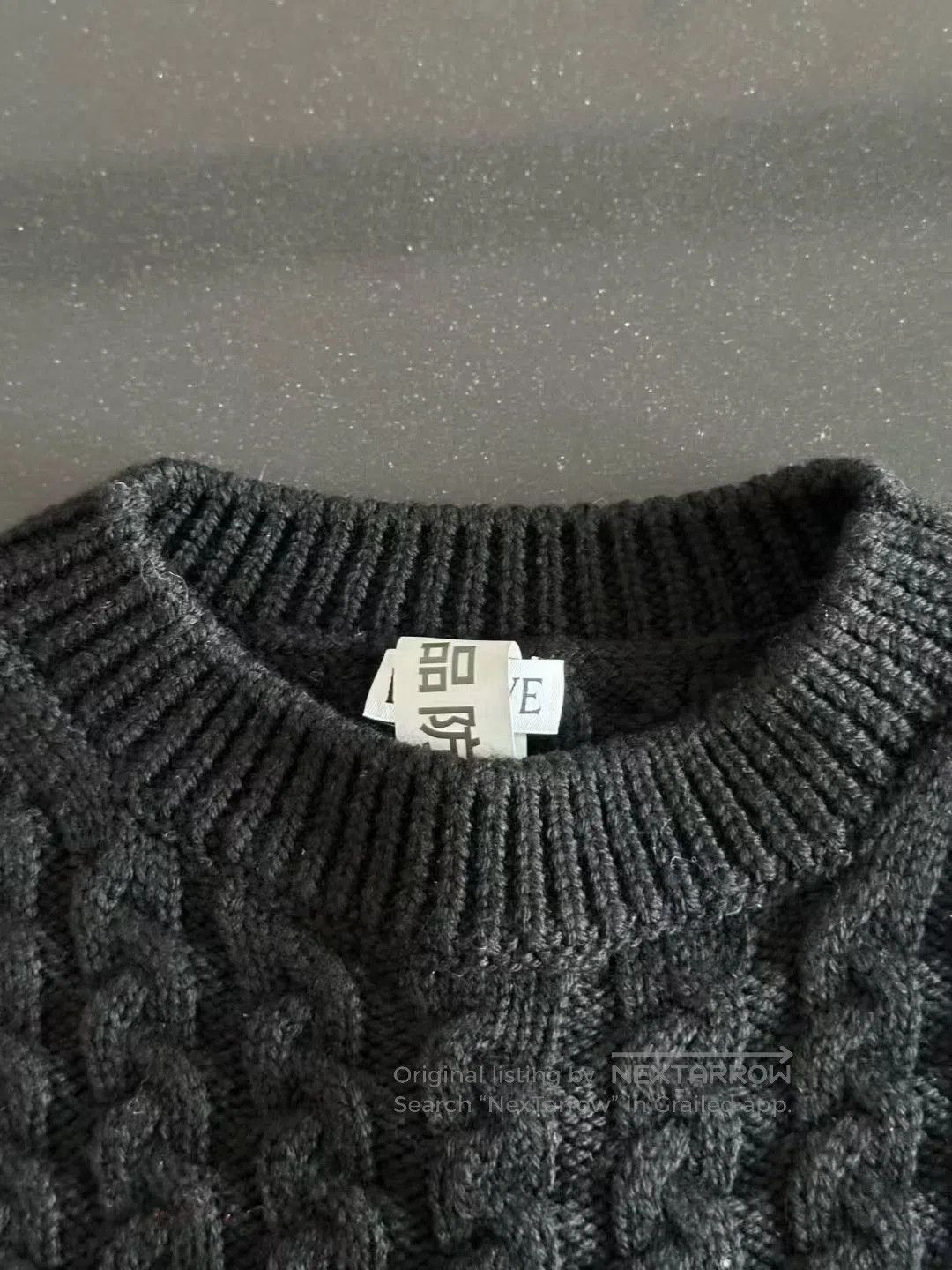 Loewe Loewe Black Cable-Knit Large Logo Wool Vest. Size XS / US 0-2 / IT 36-38 - 3 Thumbnail