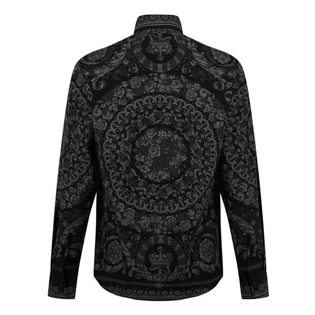 Versace o1g2r1mq0824 Cotton Barocco Shirts in Black Size US M / EU 48-50 / 2 - 2 Thumbnail