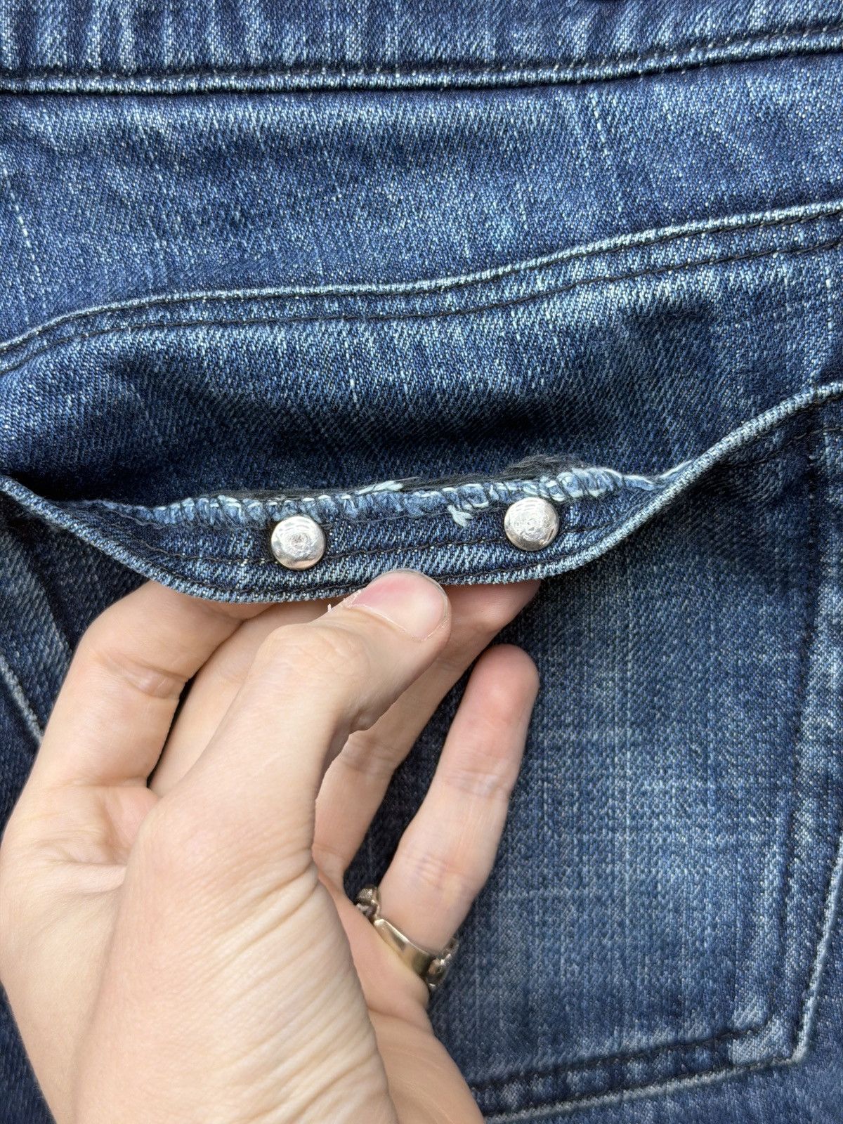 Chrome Hearts Chrome Hearts Patch Jeans Crosses Leather Blue Jean Size US 32 / EU 48 - 11 Thumbnail