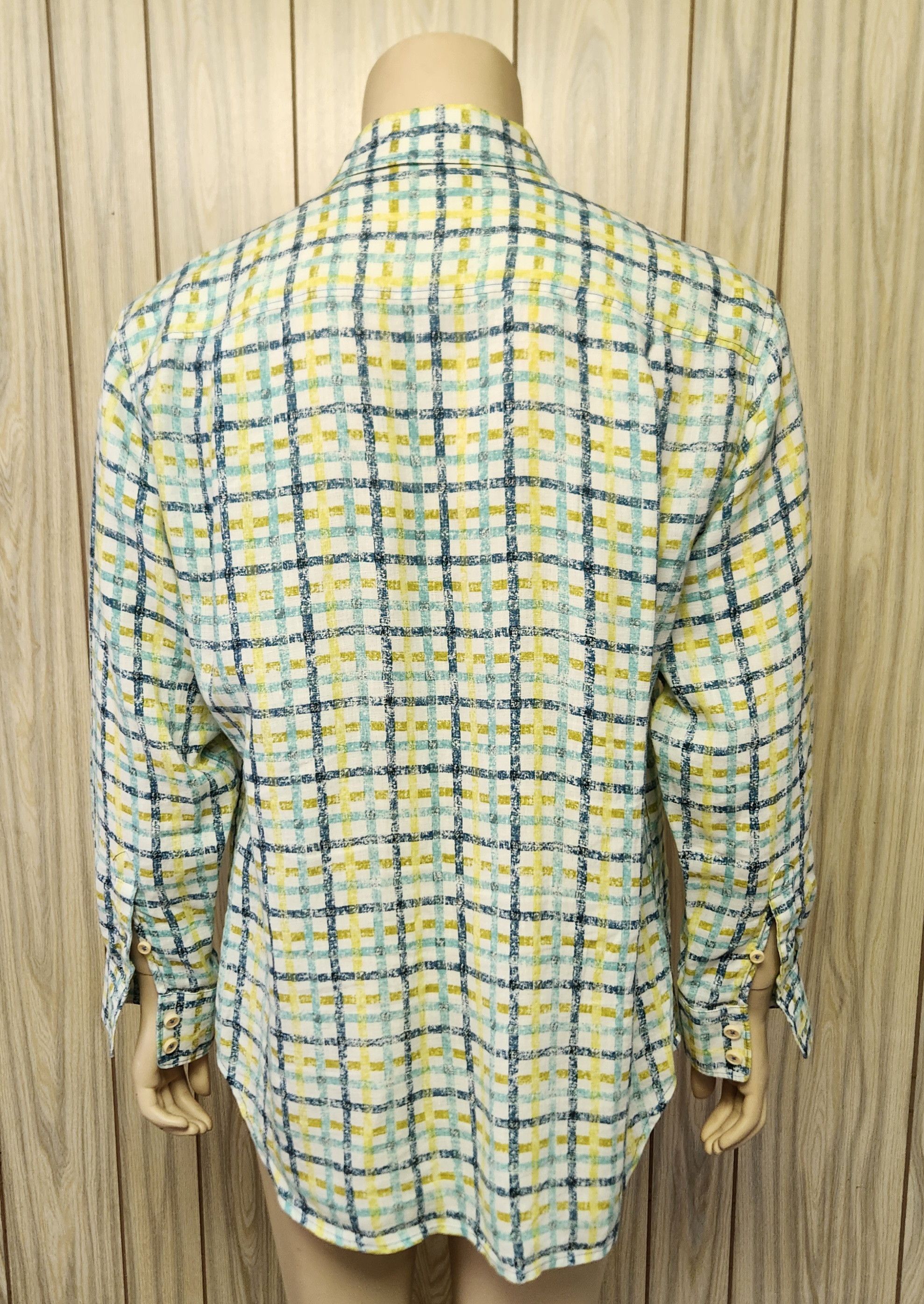 Tommy Bahama Tommy Bahama shirt M linen long sleeve blue green plaid Size US M / EU 48-50 / 2 - 6 Thumbnail