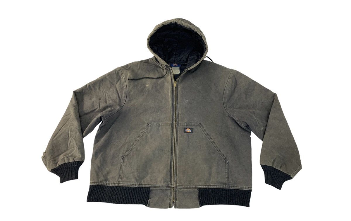 Dickies × Vintage 90s Dickies Padded Hooded Canvas Jacket Big Front Pocket Size US L / EU 52-54 / 3 - 1 Thumbnail