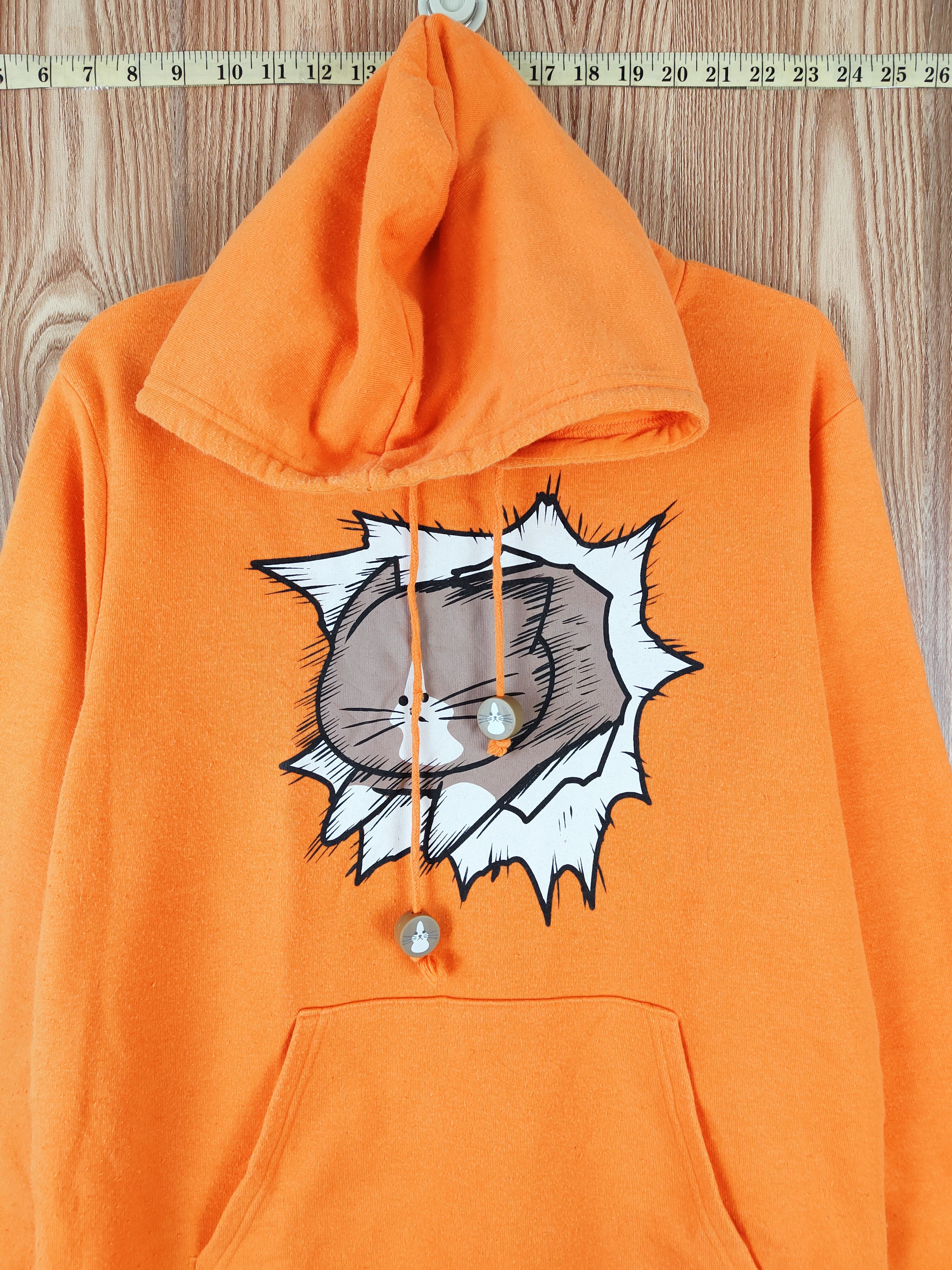 Japanese Brand × Vintage Vintage 💥 Japanese Brand Orange Cat Sweatshirts Size US L / EU 52-54 / 3 - 2 Thumbnail