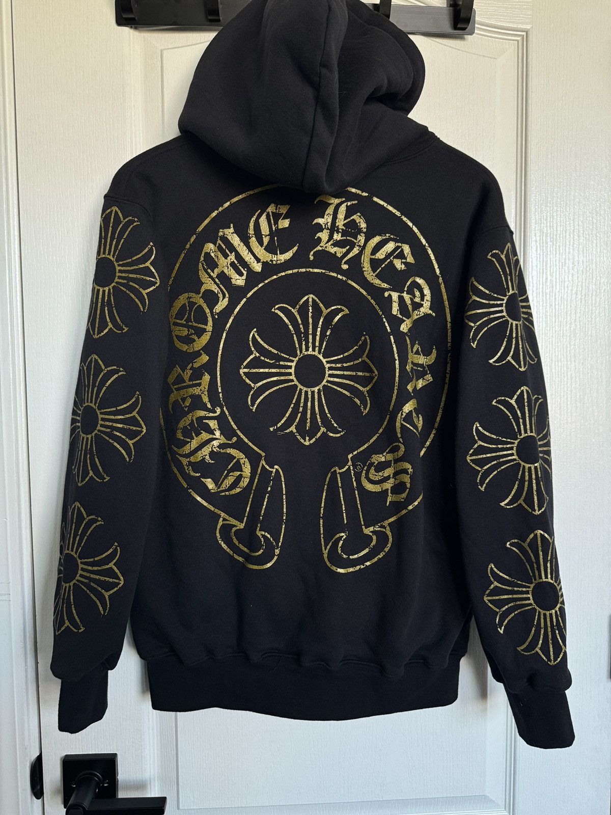 Chrome Hearts Chrome Hearts Gold Horse Shoe Cross Dagger Thermal Hoodie Size US M / EU 48-50 / 2 - 1 Thumbnail