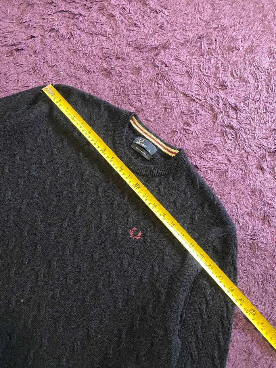 Fred Perry Vintage Fred Perry 100% Lamb Wool Warm Sweater Size XL Size US XL / EU 56 / 4 - 9 Thumbnail