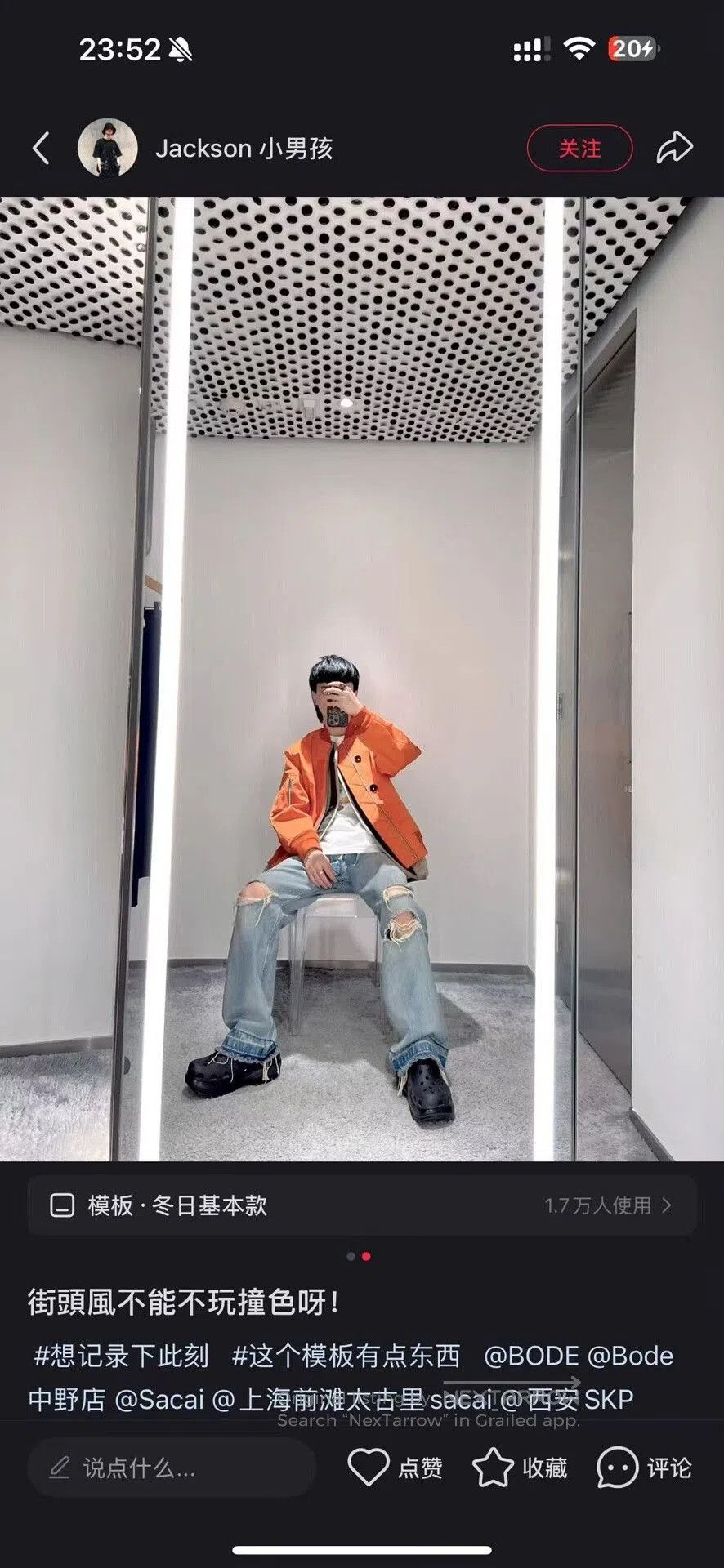 Sacai sacai pilot jacket in bright orange. Size US L / EU 52-54 / 3 - 8 Thumbnail