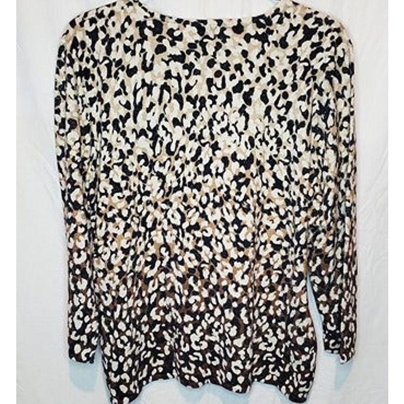 Other Alfred Dunner Floral Leopard Print Blouse Women’s Size Small Size S / US 4 / IT 40 - 2 Thumbnail