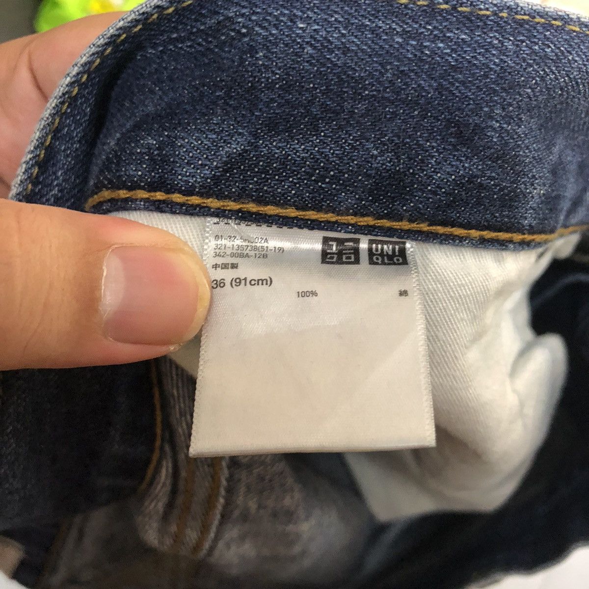 Japanese Brand Uniqlo japan Blue Distressed ripped Denim Pants #A1411 Size US 36 / EU 52 - 20 Thumbnail
