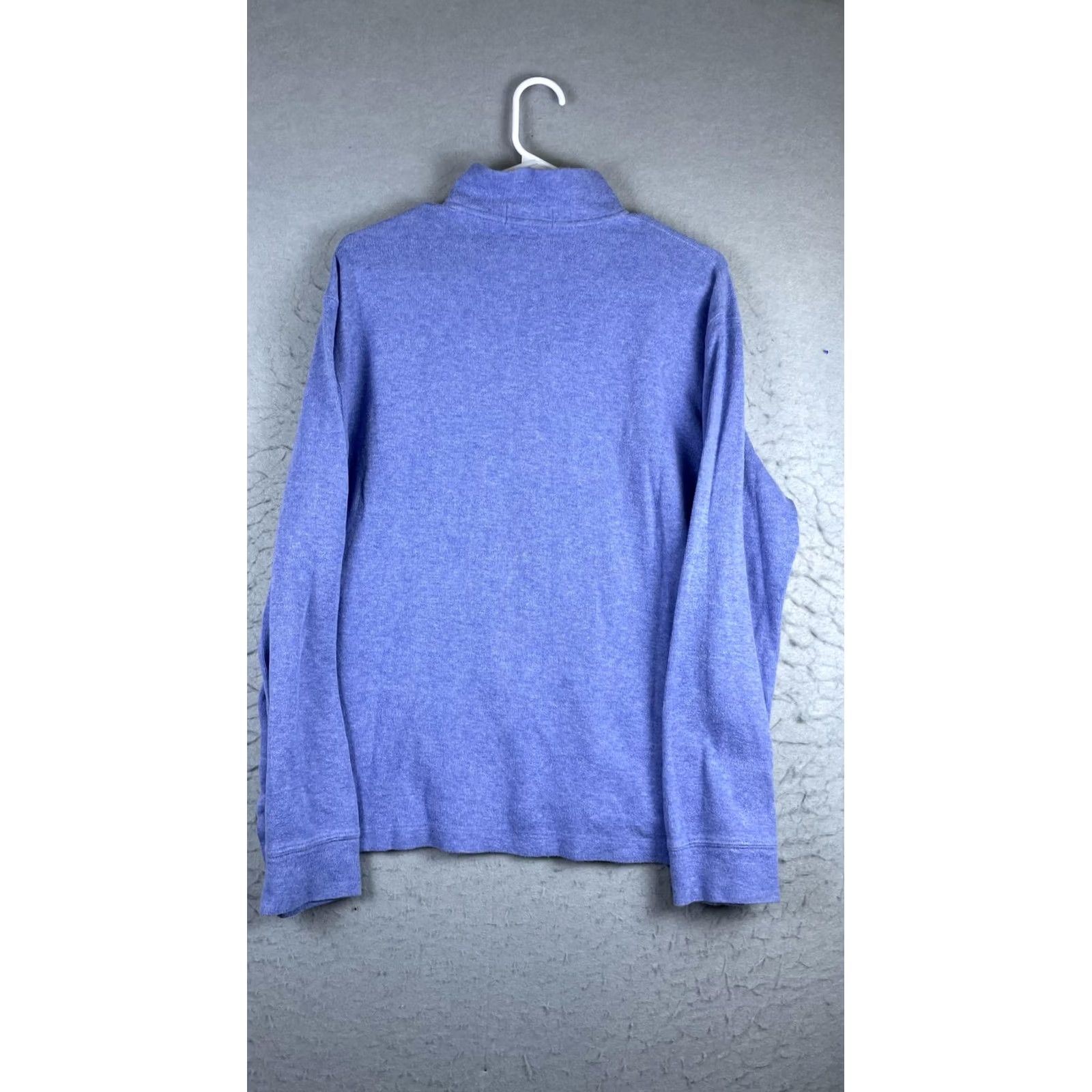 Polo Ralph Lauren Polo Ralph Lauren Mens Large Blue Estate Rib Knit Pullover Sweater Quarter Zip Size US L / EU 52-54 / 3 - 6 Thumbnail