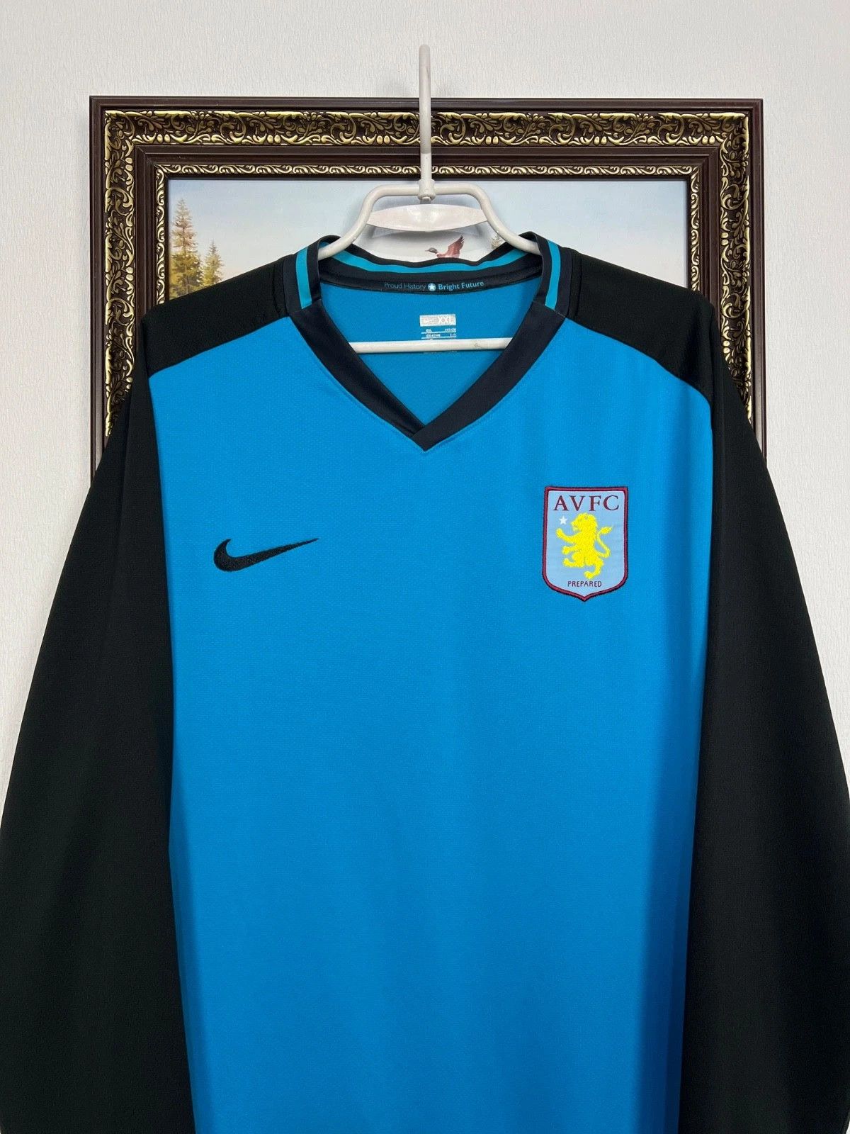 Nike Aston Villa football shirt Soccer Nike Player Issue Jersey Size US XXL / EU 58 / 5 - 2 Thumbnail