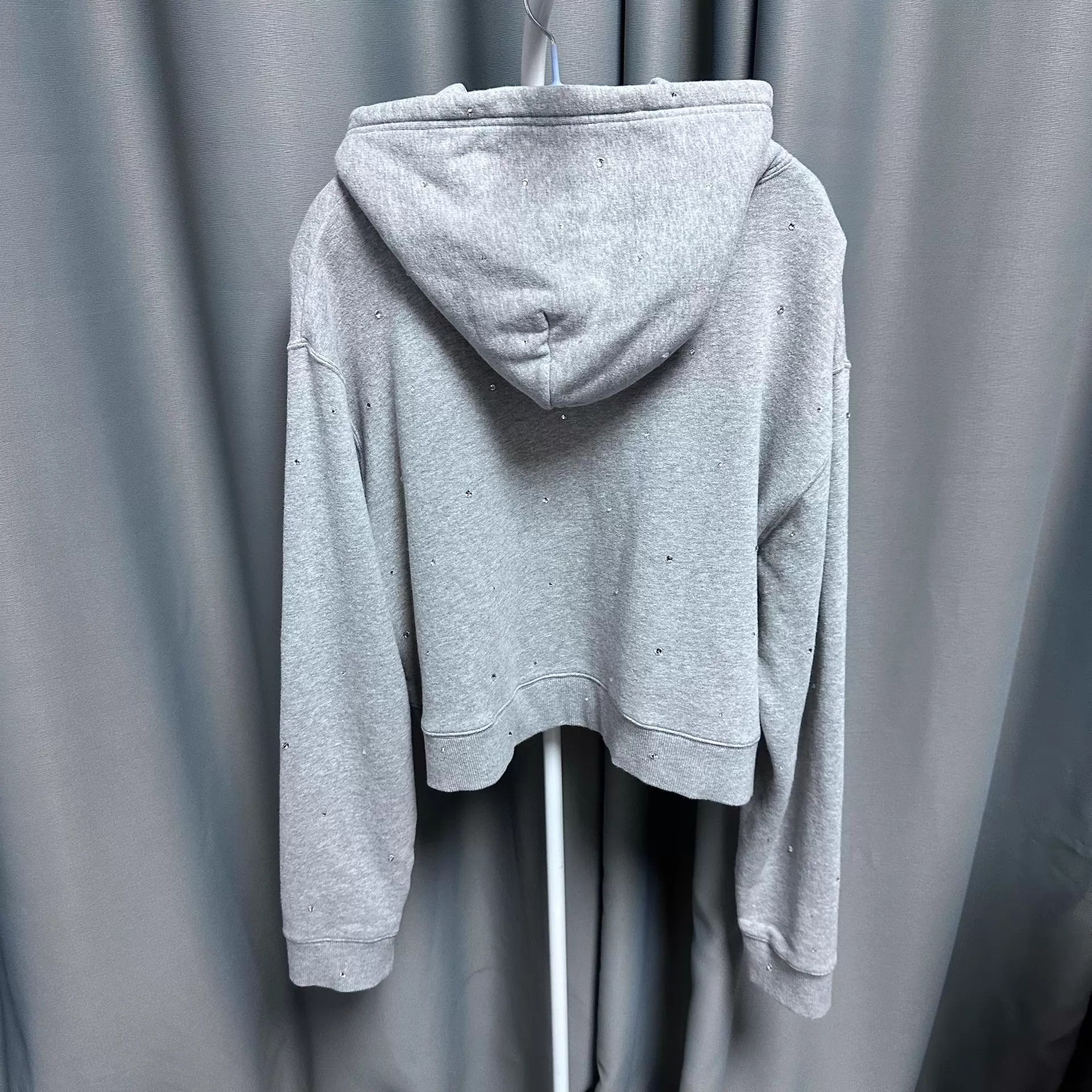 Miu Miu MIU MIU Gray Logo Embroidered Hoodie M Size M / US 6-8 / IT 42-44 - 2 Thumbnail