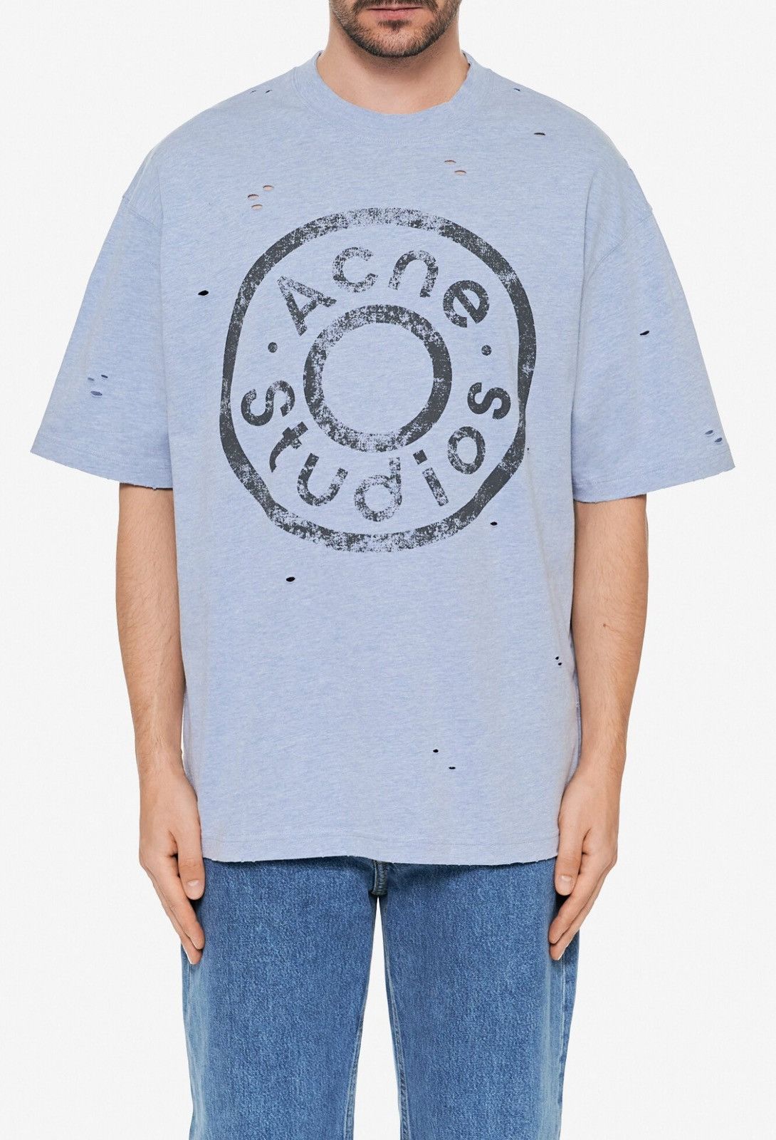 Acne Studios Last Size Acne Studios Exford Button Logo Cotton T-Shirt Size US L / EU 52-54 / 3 - 1 Thumbnail