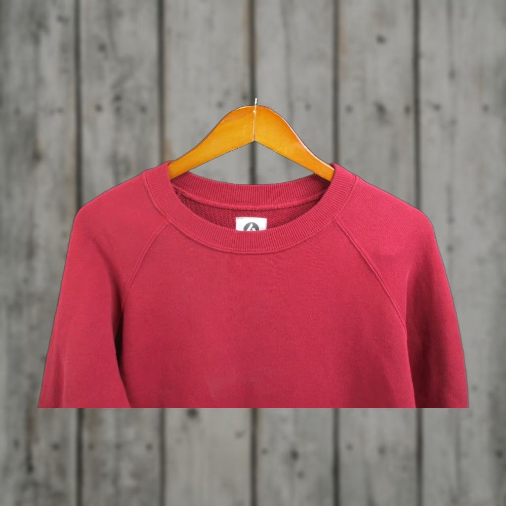 American Giant Crewneck Sweatshirt Womens Large Red Pullover Casual 100% Cotton Long Sleeve