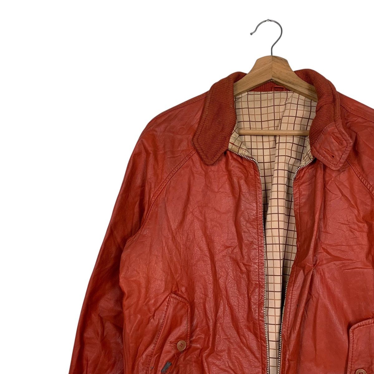 Japanese Brand Vintage Japanese Brand Red Leather Jacket Size US S / EU 44-46 / 1 - 6 Thumbnail