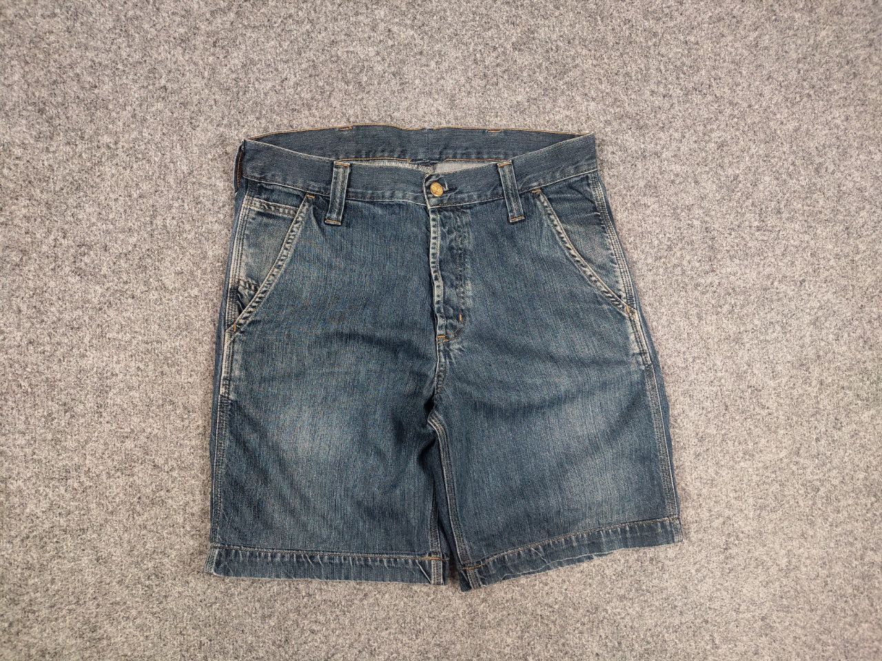 Carhartt Vintage 90's Carhartt Work Bermuda Pocket Faded denim Shorts Size US 30 / EU 46 - 6 Thumbnail