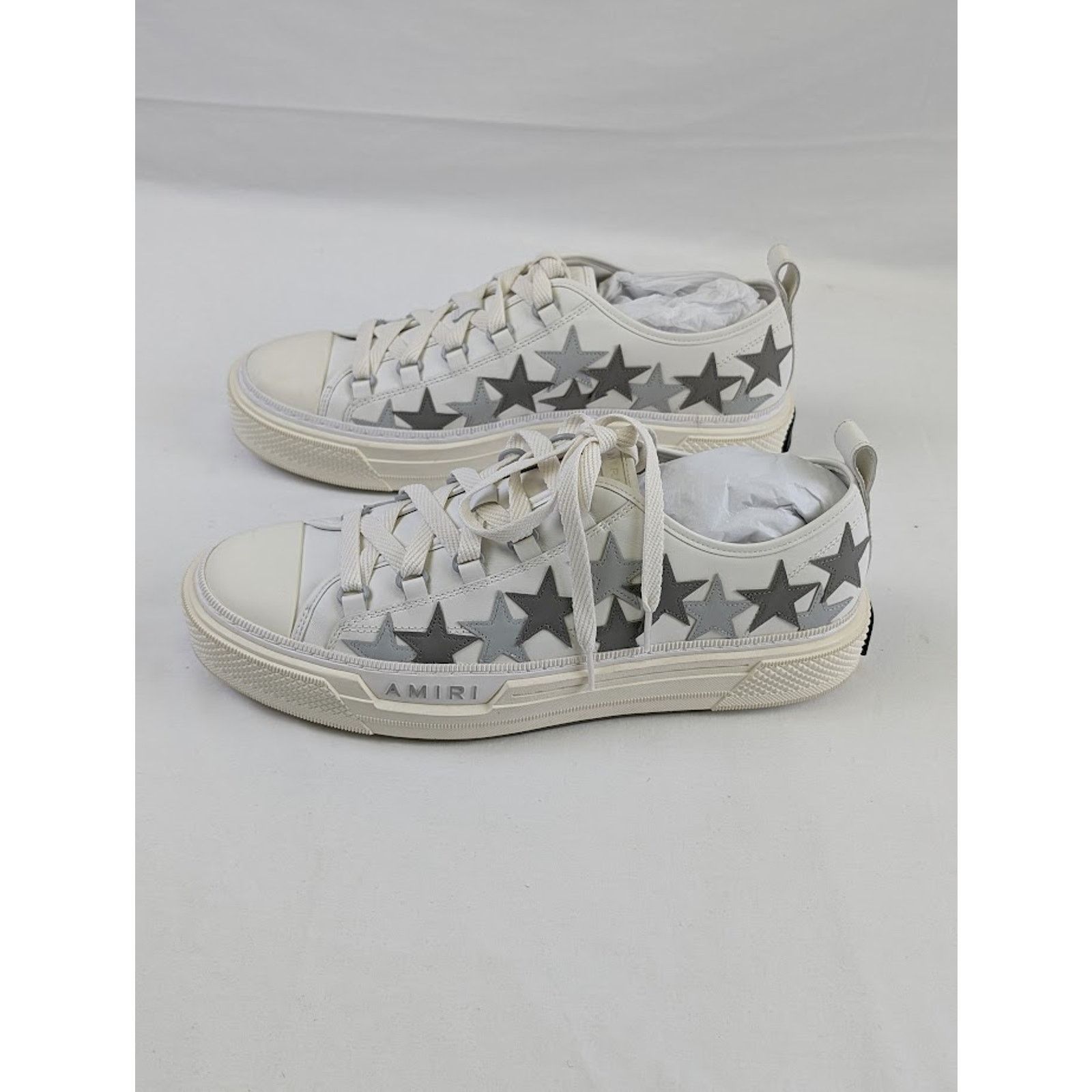 Amiri o1rshd1 Stars Court Low-Top Sneakers in White/Grey Size US 14 / EU 47 - 10 Thumbnail