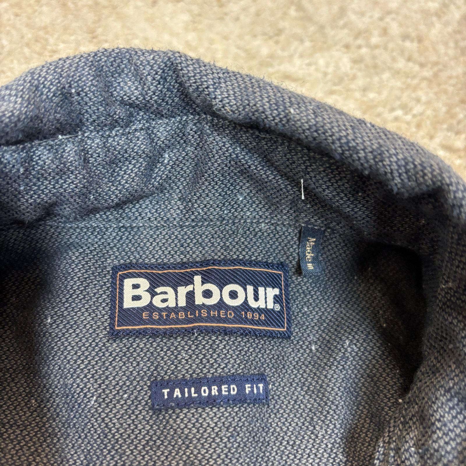 Barbour Barbour Tailored Fit EMS Nep Button Up Speckled Shirt Mens S Size US S / EU 44-46 / 1 - 4 Thumbnail