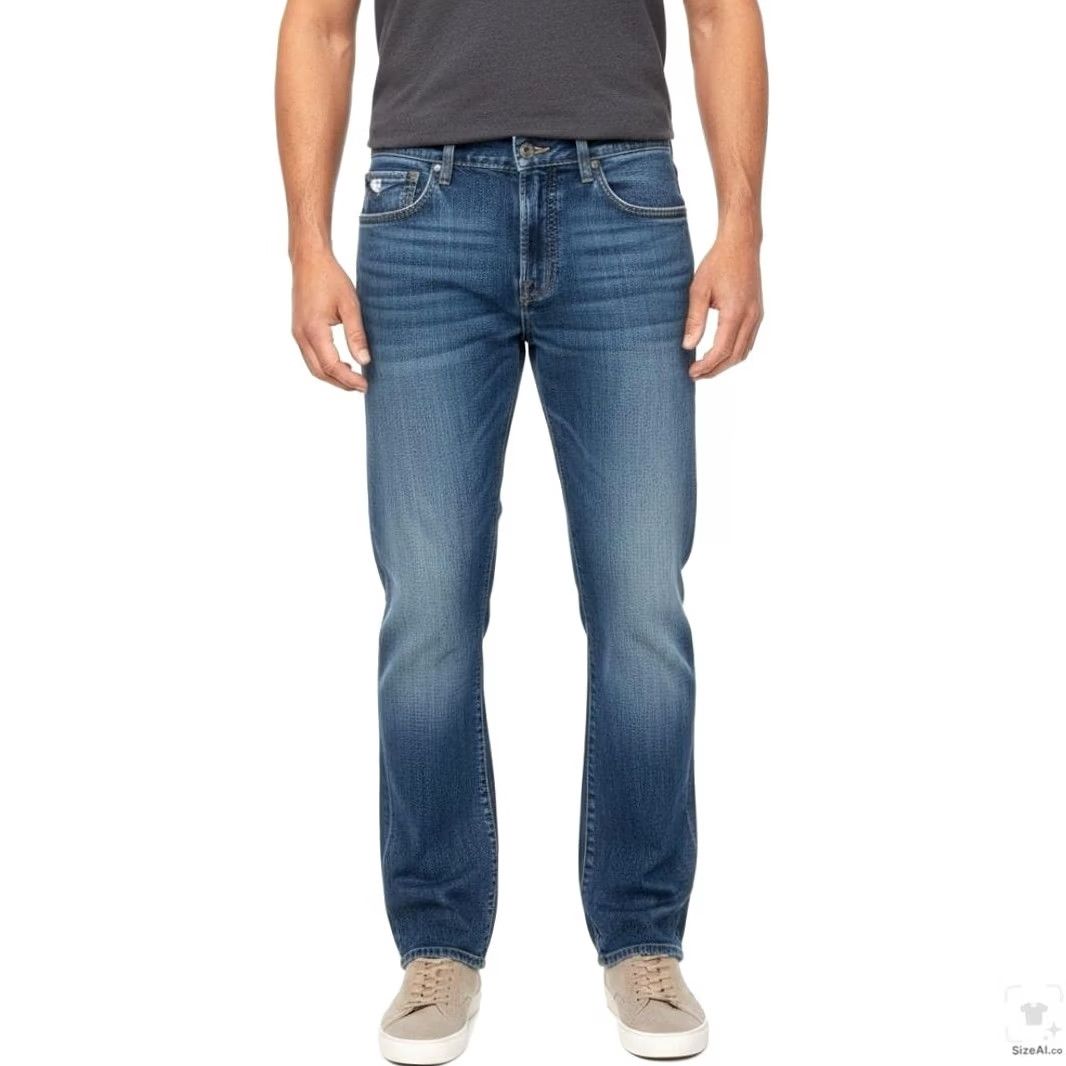 Lucky Brand Lucky Brand Jeans 221 Original Straight Jeans Mens 32x27 Blue Medium Wash Button Fly Regular Fit Logo Pockets Denim cotton 5-Pocket USA Vintage No Size US 32 / EU 48 - 4 Thumbnail