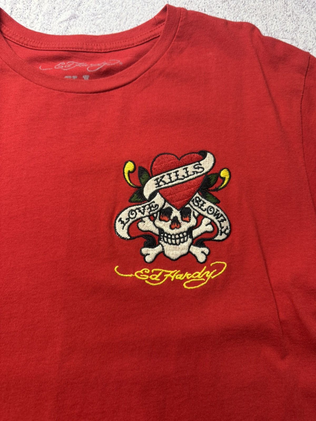 Christian Audigier Rare Mens Vintage Ed Hardy T-shirt big logo Skulls Tee Y2K Size US XL / EU 56 / 4 - 8 Thumbnail