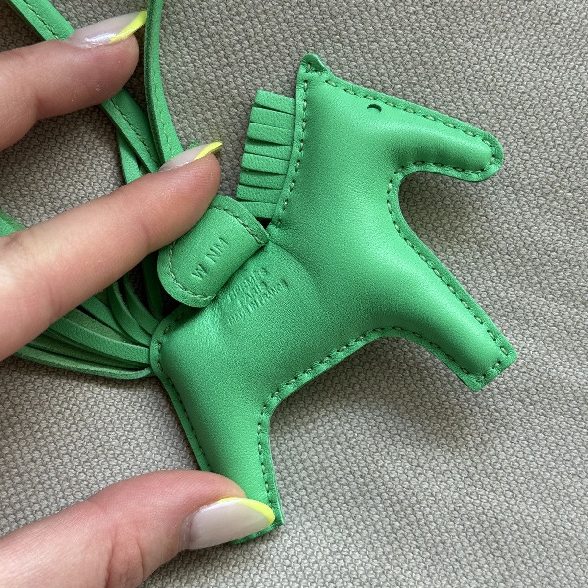 Hermes Hermes Rodeo Leather Bag Charm PM Vert Comics Size ONE SIZE - 5 Thumbnail