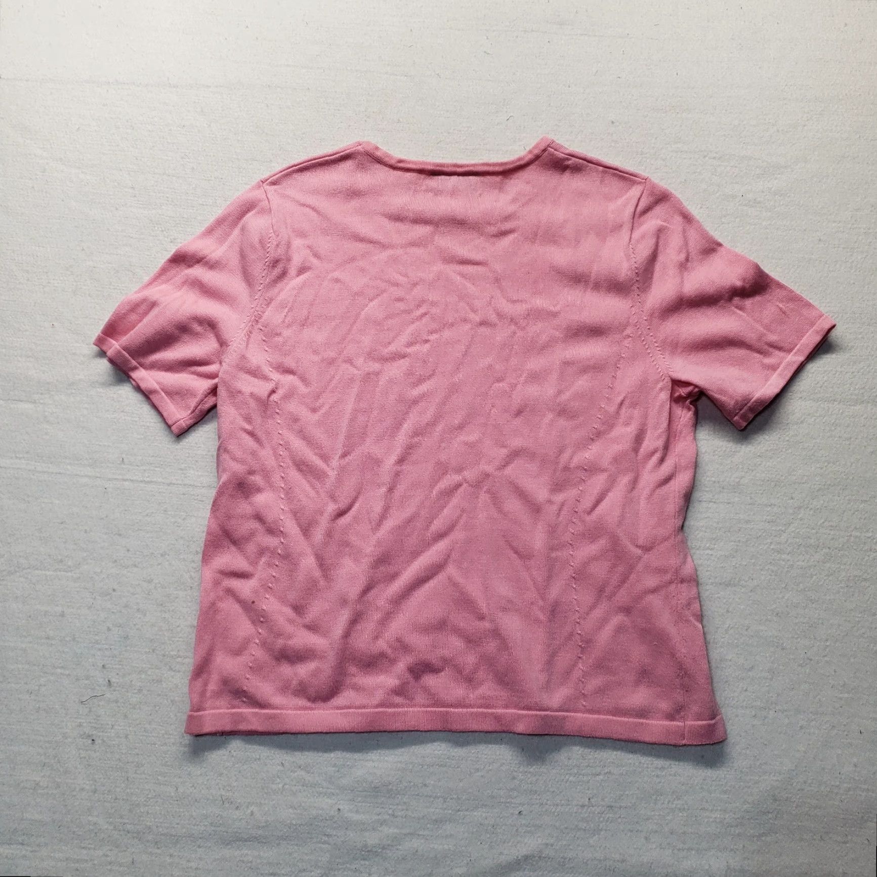Pendleton VINTAGE Pendleton Pink Short Sleeve Knit Sweater Adult Women L Large Knit Style Pullover Casual 90s Retro Holiday Size L / US 10 / IT 46 - 5 Thumbnail