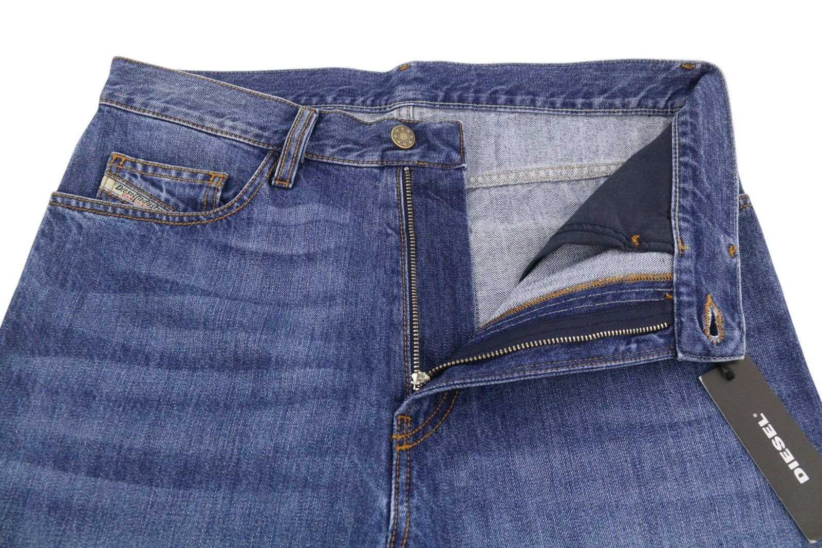 Diesel D-WALLIS 085AR W30 Blue Faded Slim Zipped Jeans 89143 Size US 30 / EU 46 - 4 Thumbnail