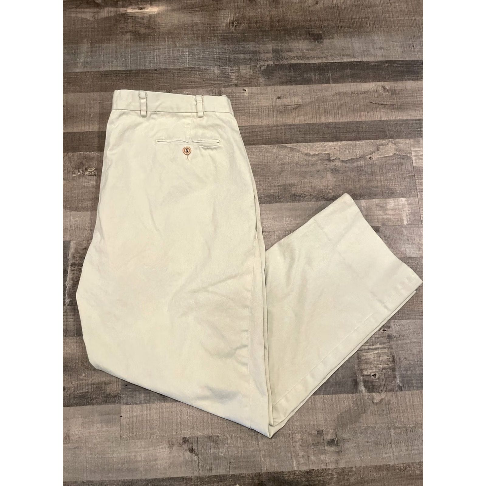 Brooks Brothers Brooks Brothers Chino Pants Men's 40x32 Cream Regular Inseam 32 Pants Size US 39 - 2 Thumbnail