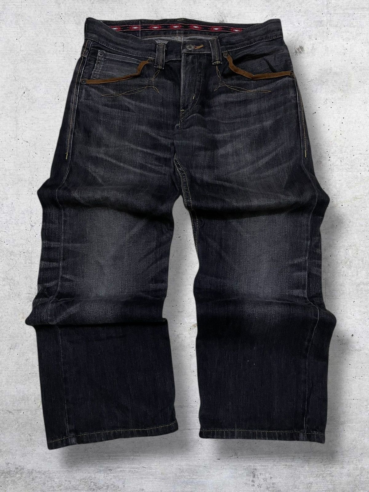 VINTAGE EDWIN 90S JAPAN DESIGNER WESTERN STYLE RIPPED ASS