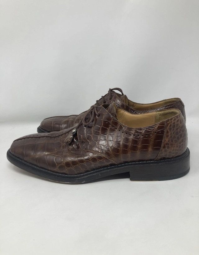 Mezlan Men's Mezlan Platinum Pamplona Alligator Oxford Sz 9.5 M Size US 9.5 / EU 42-43 - 3 Thumbnail