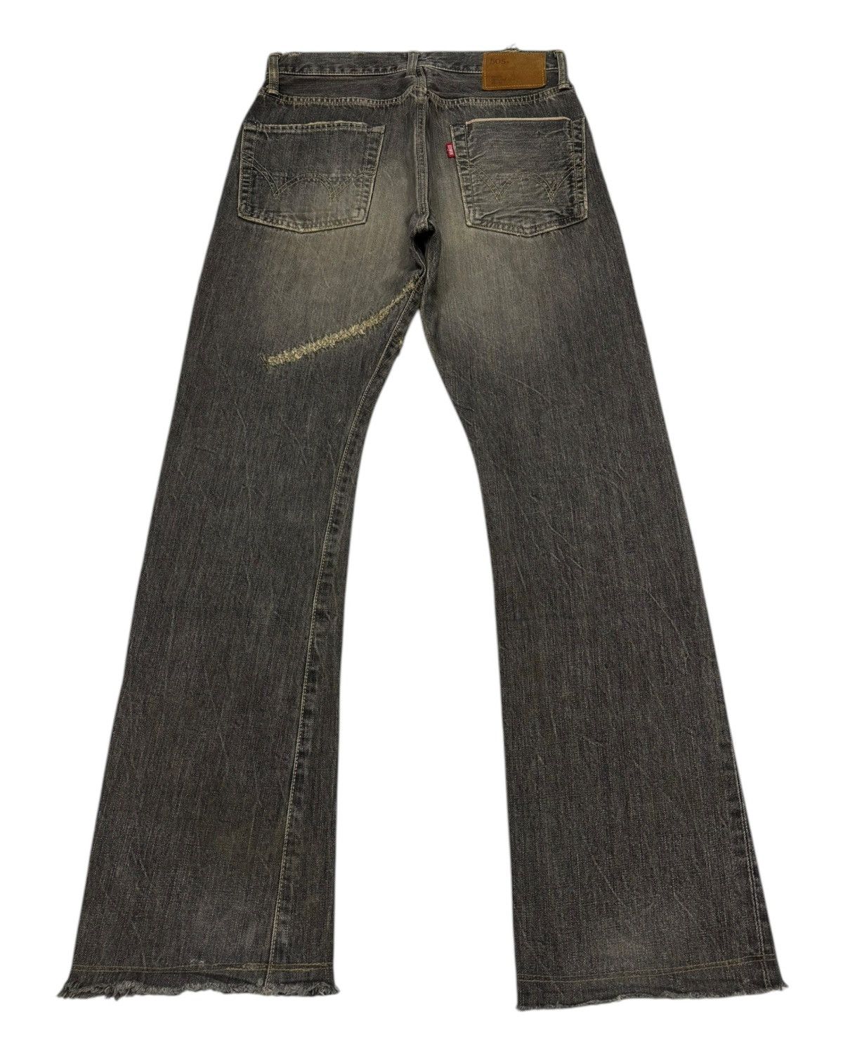 14th Addiction Flare Jeans Edwin 505s Selvedge Mud Wash Flare Denim Jeans Size US 29 - 13 Thumbnail