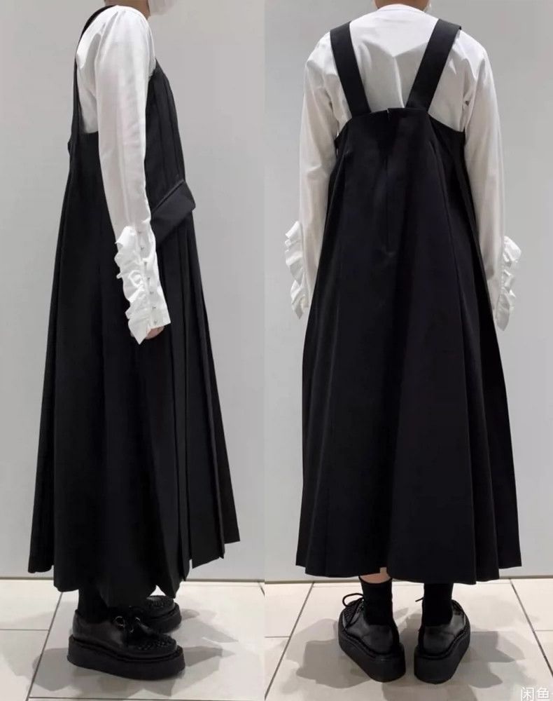 Comme des Garcons Comme Des Garcons Pleated wool suspender dress Size S / US 4 / IT 40 - 2 Thumbnail