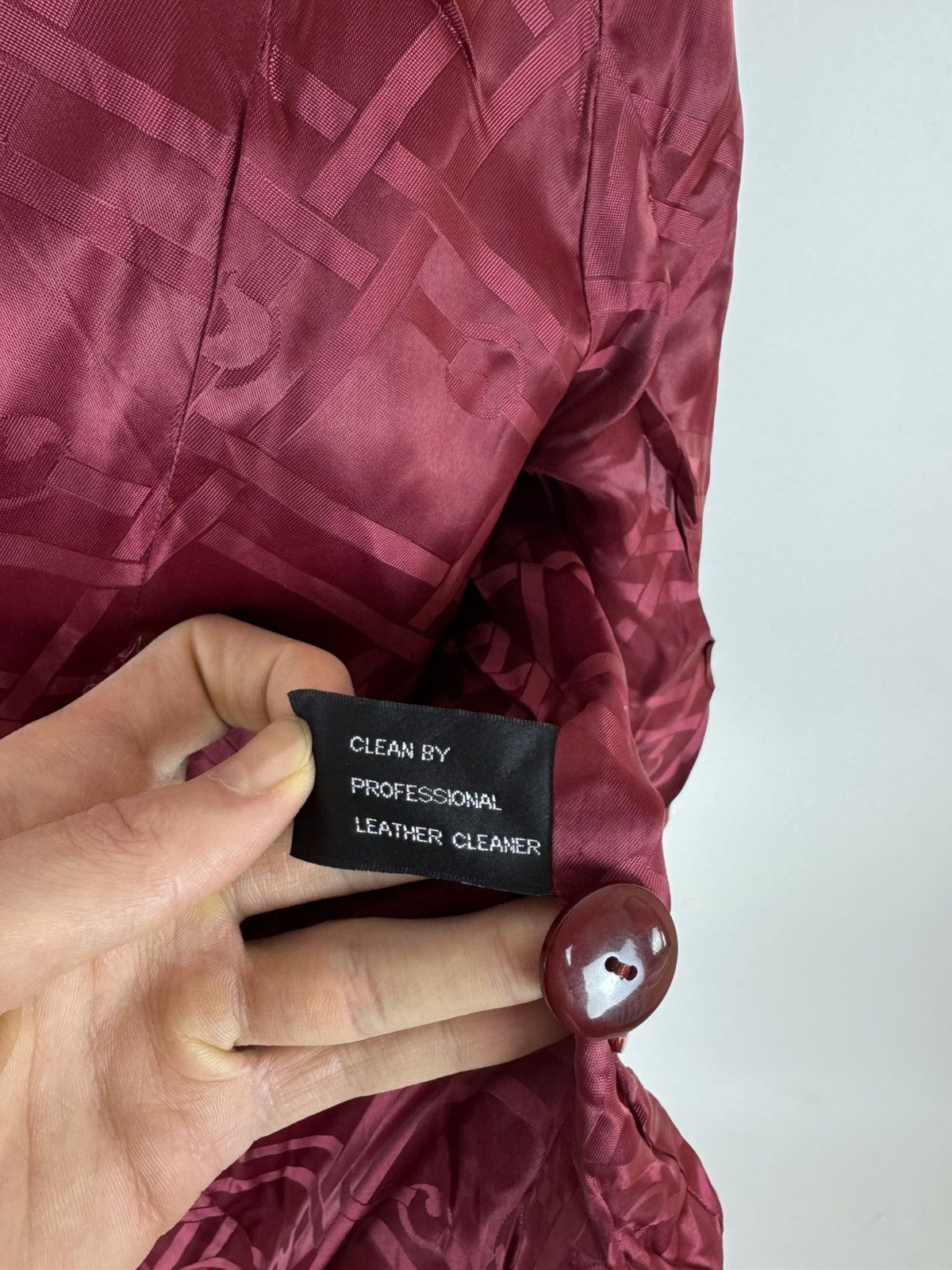 Jones New York × Vintage Jones New York Leather Jacket Burgundy Womens Size Large Size L / US 10 / IT 46 - 8 Thumbnail
