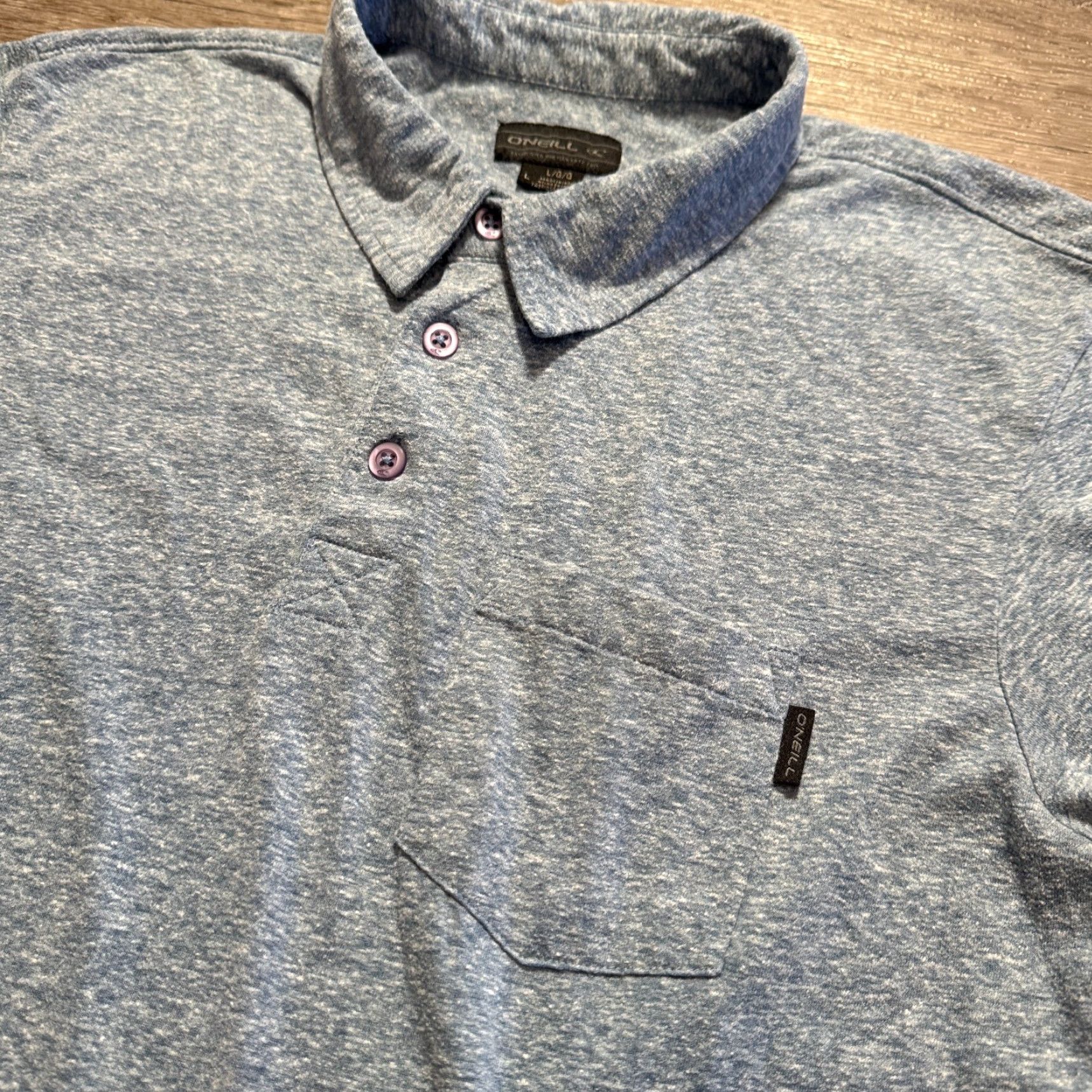 O'Neill O'Neill Polo Shirt Mens Large Blue Short Sleeve Pocket Polo Sports Shirt Size US L / EU 52-54 / 3 - 2 Thumbnail
