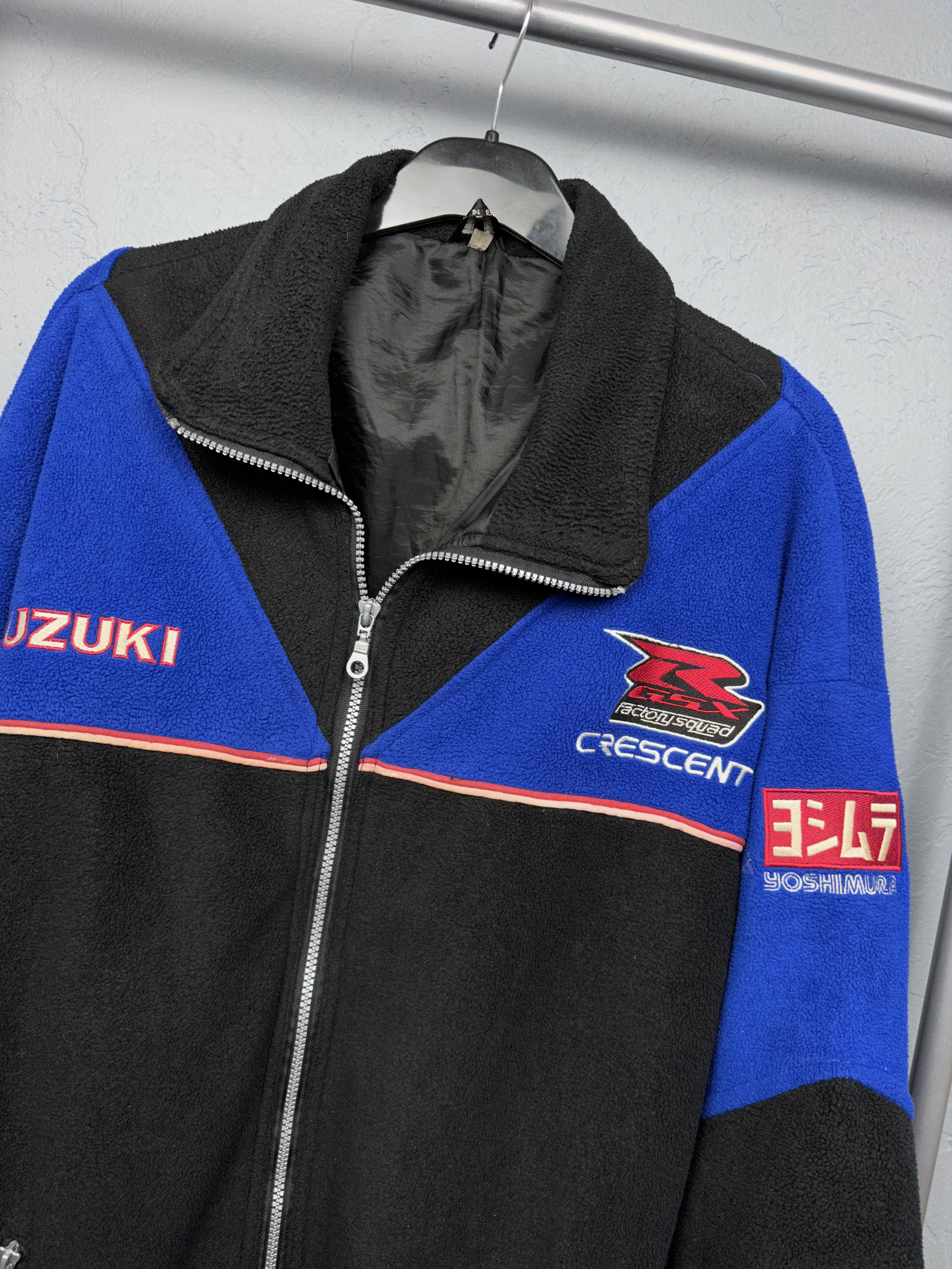 Japanese Brand Suzuki Crescent Racing Team Vintage Mens Fleece Jacket Size US L / EU 52-54 / 3 - 2 Thumbnail