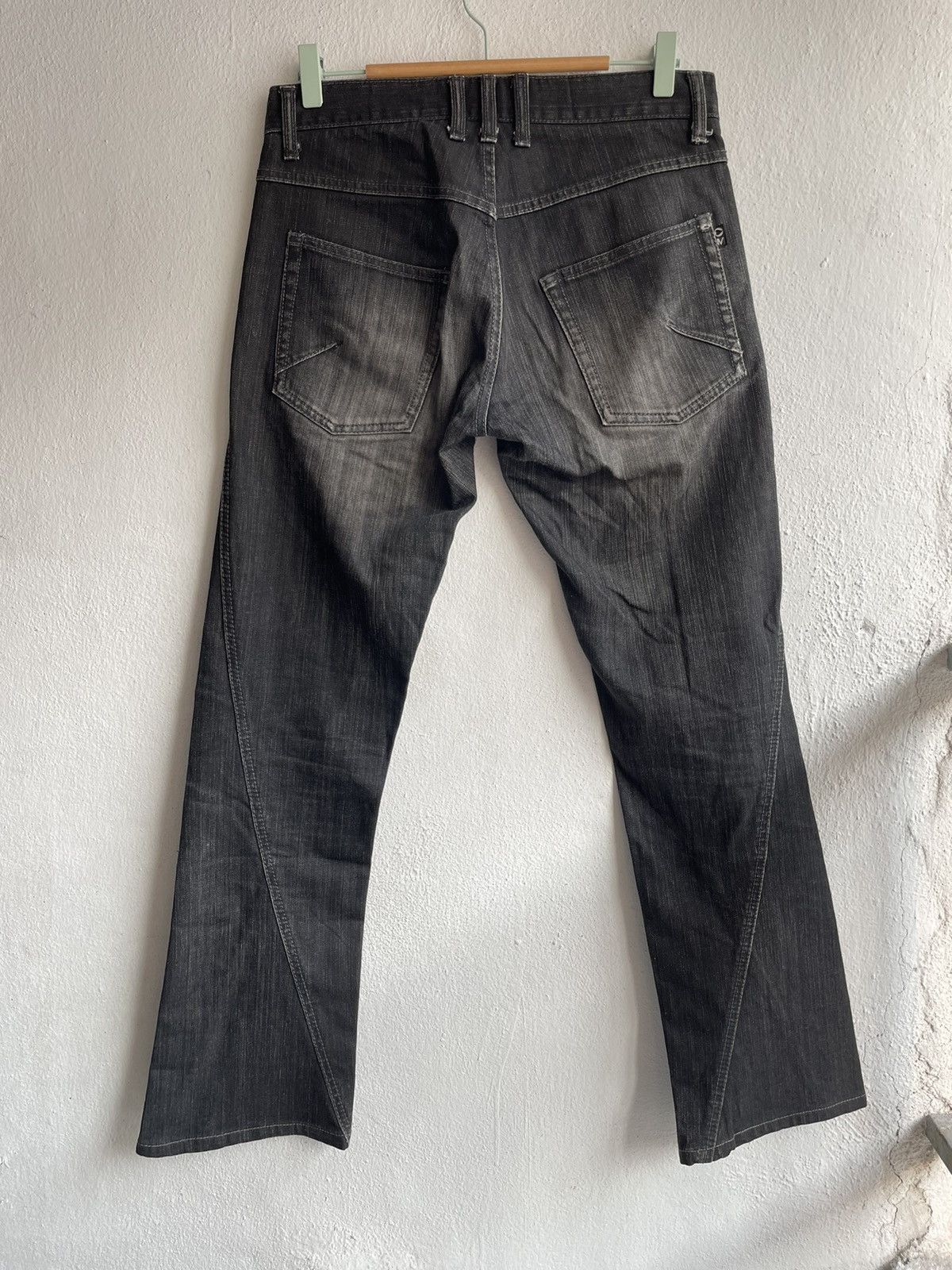 Japanese Brand × Le Grande Bleu (L.G.B.) × Morgan Homme 90s Flare Morgan De Toi Homme Spiral Cut Denim Jeans Size US 32 / EU 48 - 14 Thumbnail