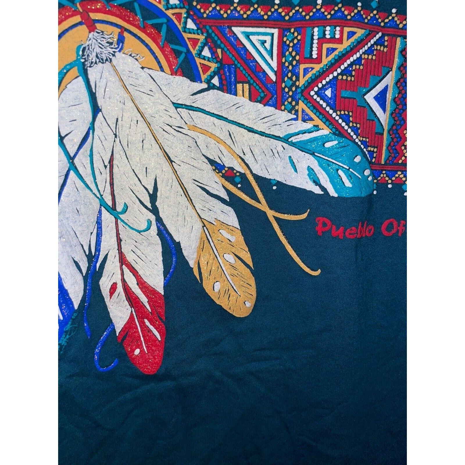 Jerzees Vintage Pueblo Of Acoma Shirt Native Amercian Tee 90s VTG XL Size US XL / EU 56 / 4 - 4 Thumbnail