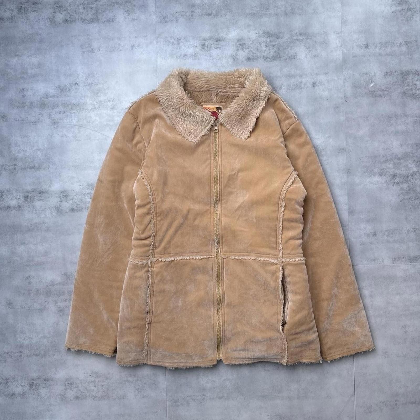 Other Y2K Beige Sixty 7 Faux Suede Outer Jacket Size M / US 6-8 / IT 42-44 - 1 Thumbnail