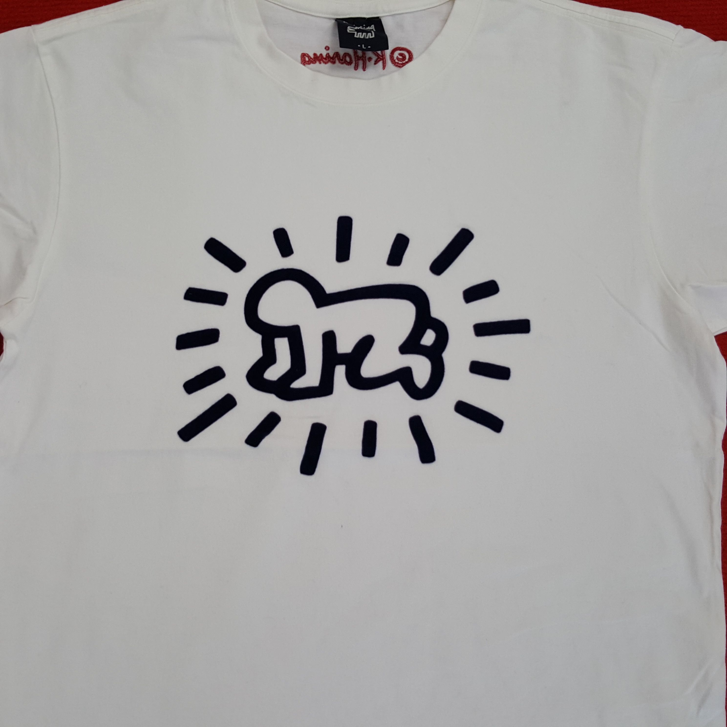 Keith Haring × Vintage Keith Haring Big Logo Design Tshirt Size US L / EU 52-54 / 3 - 2 Thumbnail