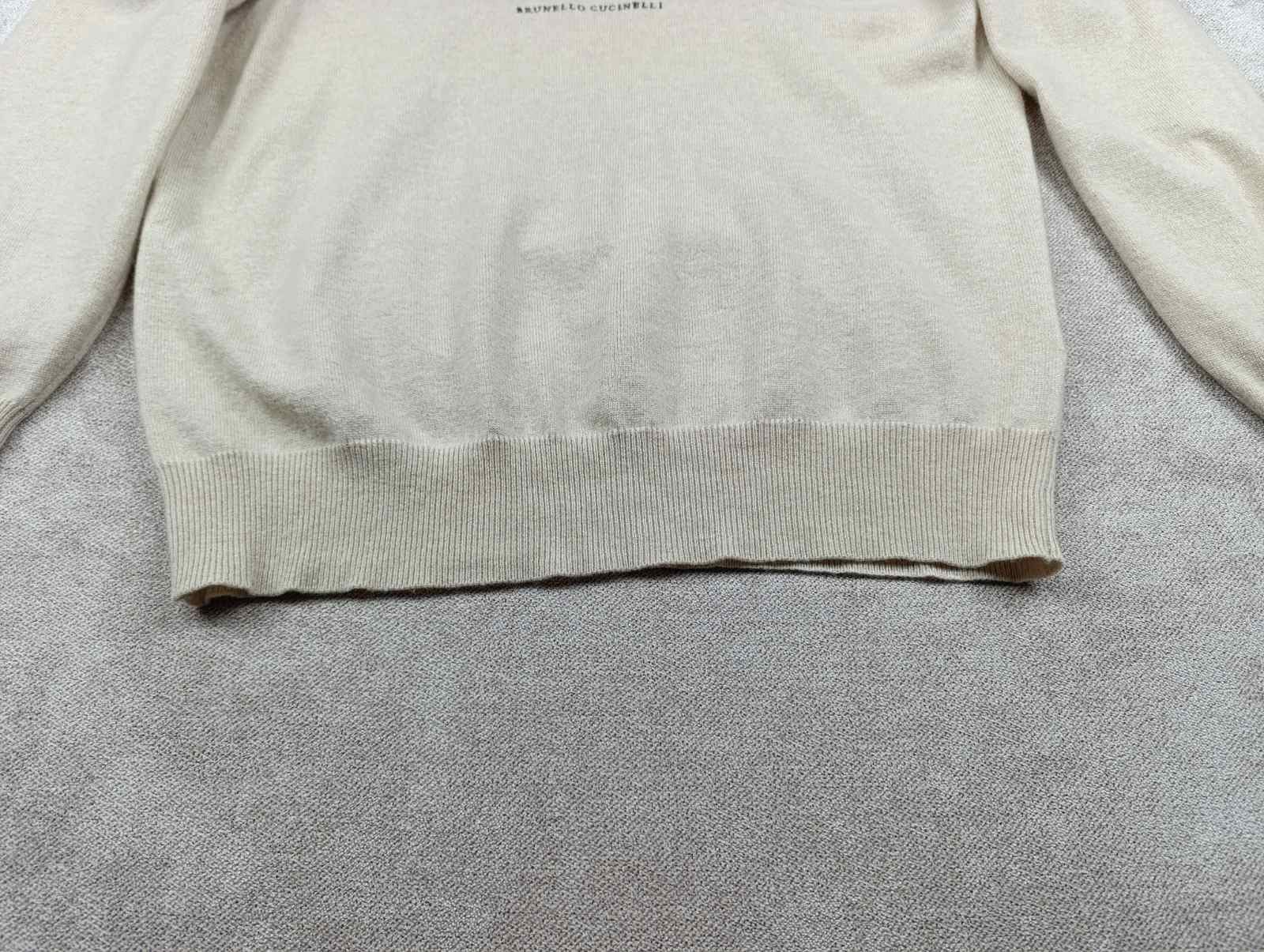Brunello Cucinelli BRUNELLO CUCINELLI MEN'S EMBROIDERED CASHMERE SWEATER Size US M / EU 48-50 / 2 - 4 Thumbnail