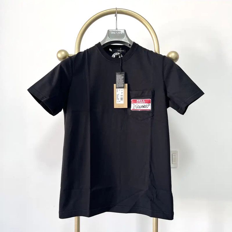 Dsquared2 DSQUARED2 Black Cotton Short Sleeve T-Shirt 0089 Size US S / EU 44-46 / 1 - 1 Thumbnail